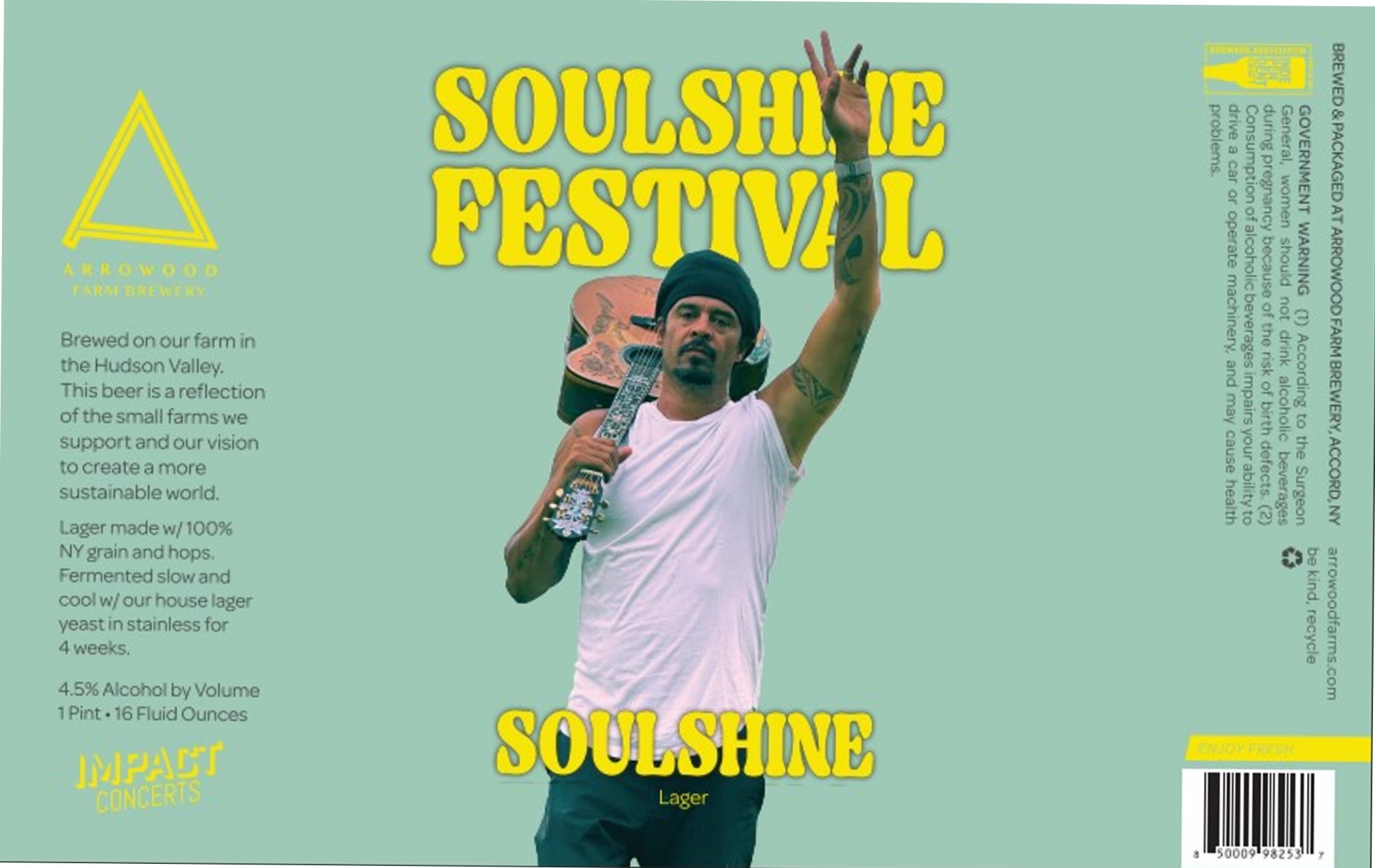 Soulshine Festival by Arrowood Farms Brewery - beer label