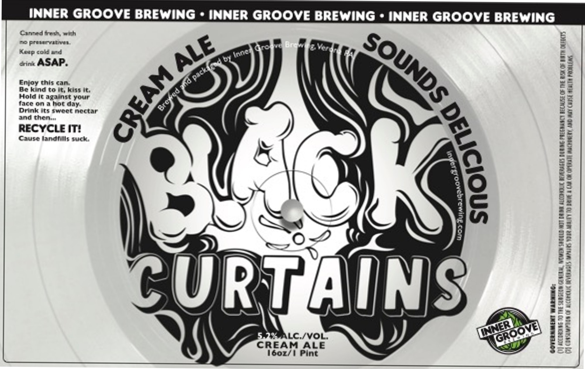 Sounds Delicious by Inner Groove Brewing - beer label