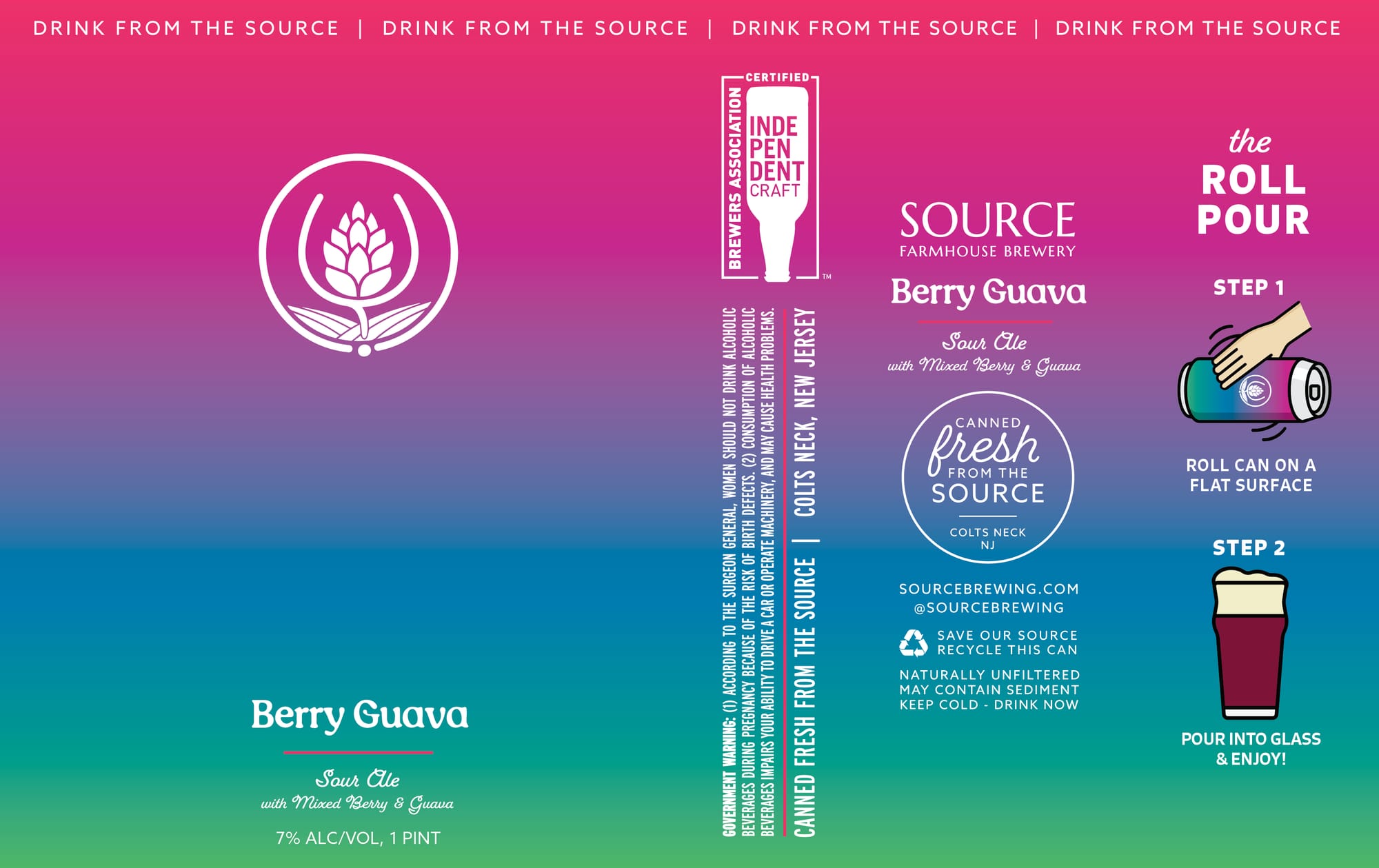 Roll Pour Berry Guava by Source Farmhouse Brewery - beer label