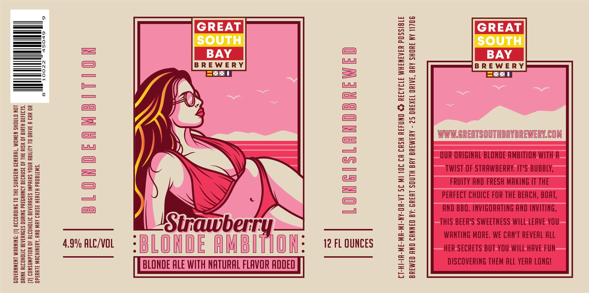 Blonde Ambition by Great South Bay Brewery - beer label