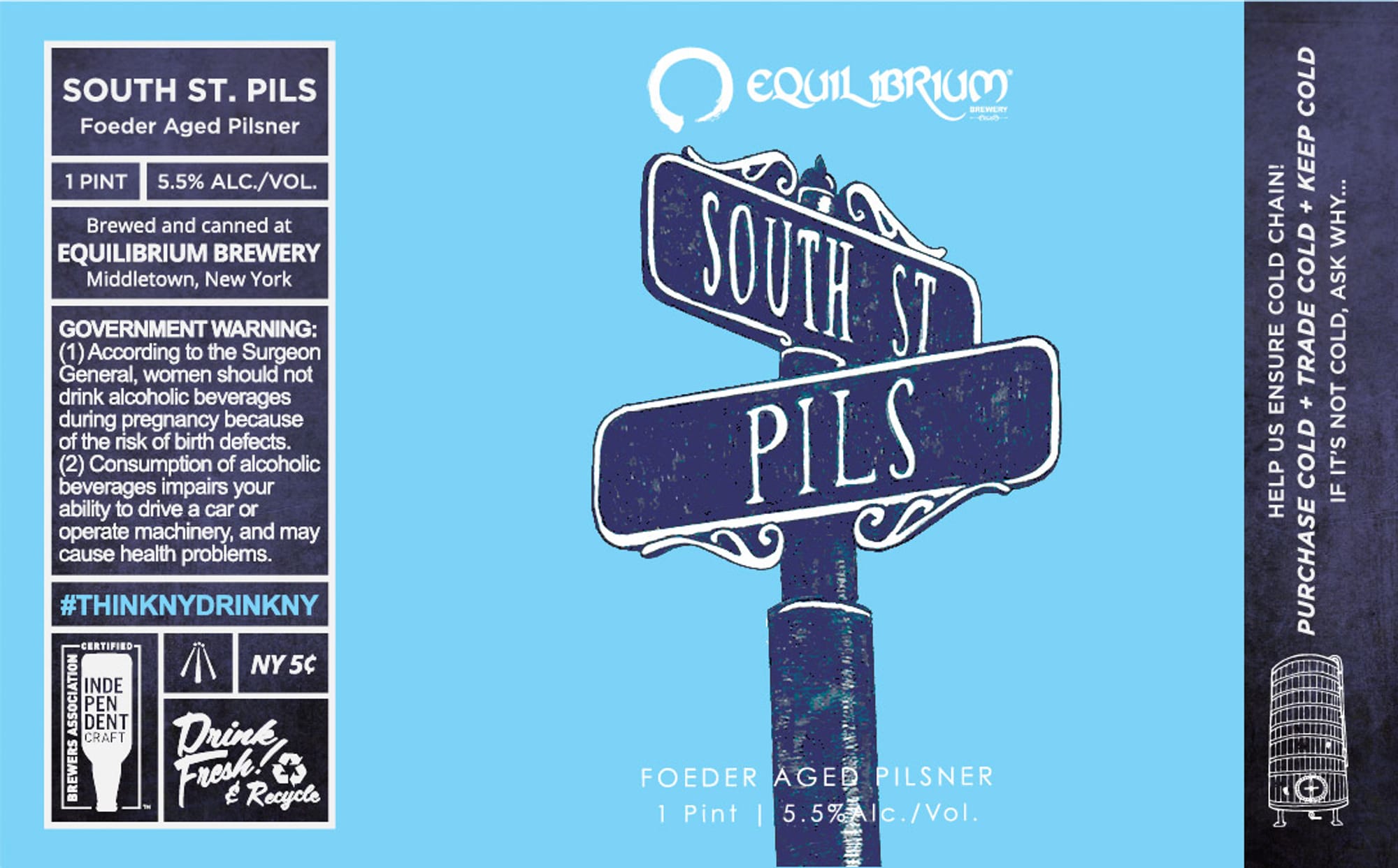South St. Pils by Equilibrium Brewery - beer label