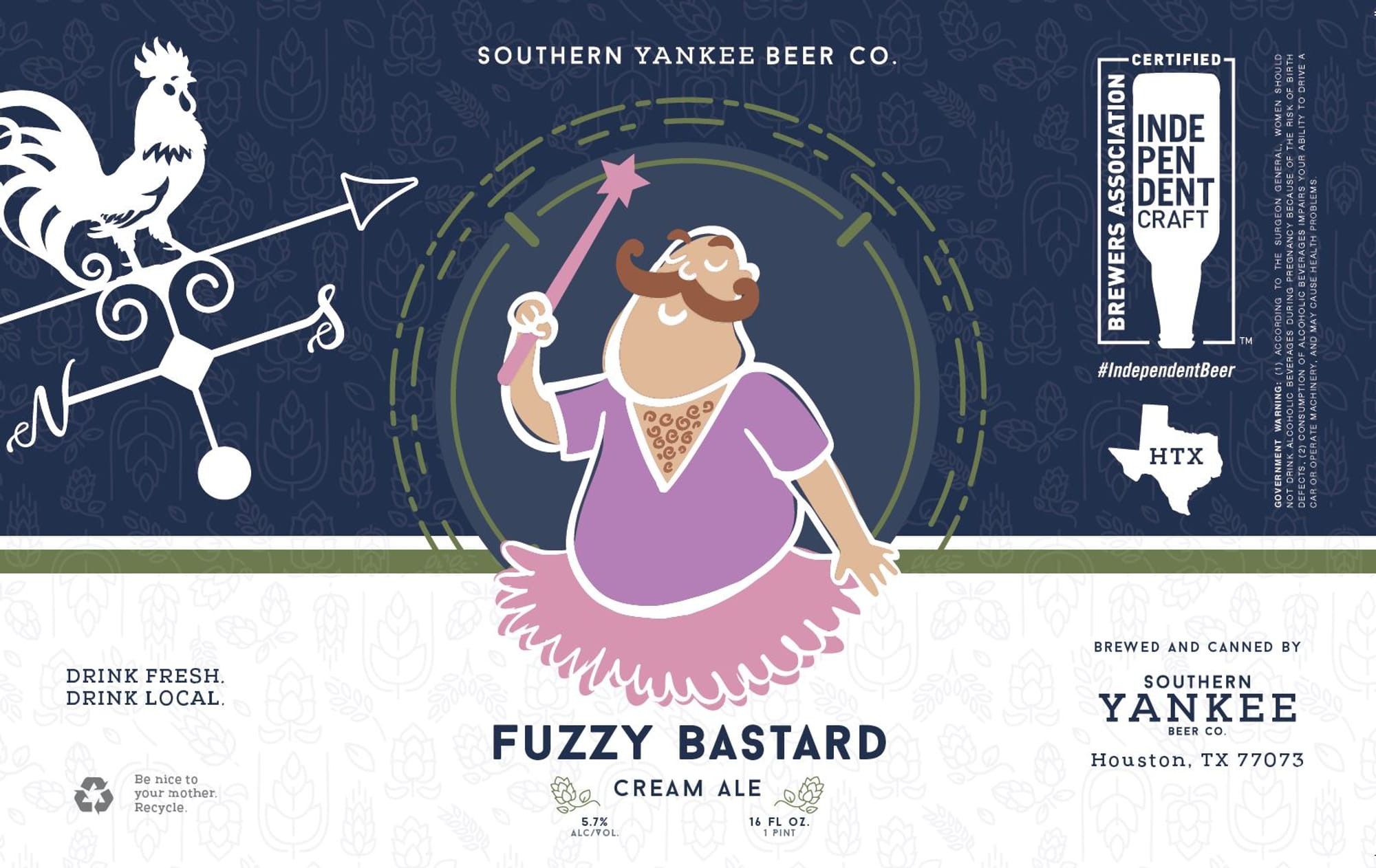 Fuzzy Bastard by Southern Yankee Beer Co. - beer label