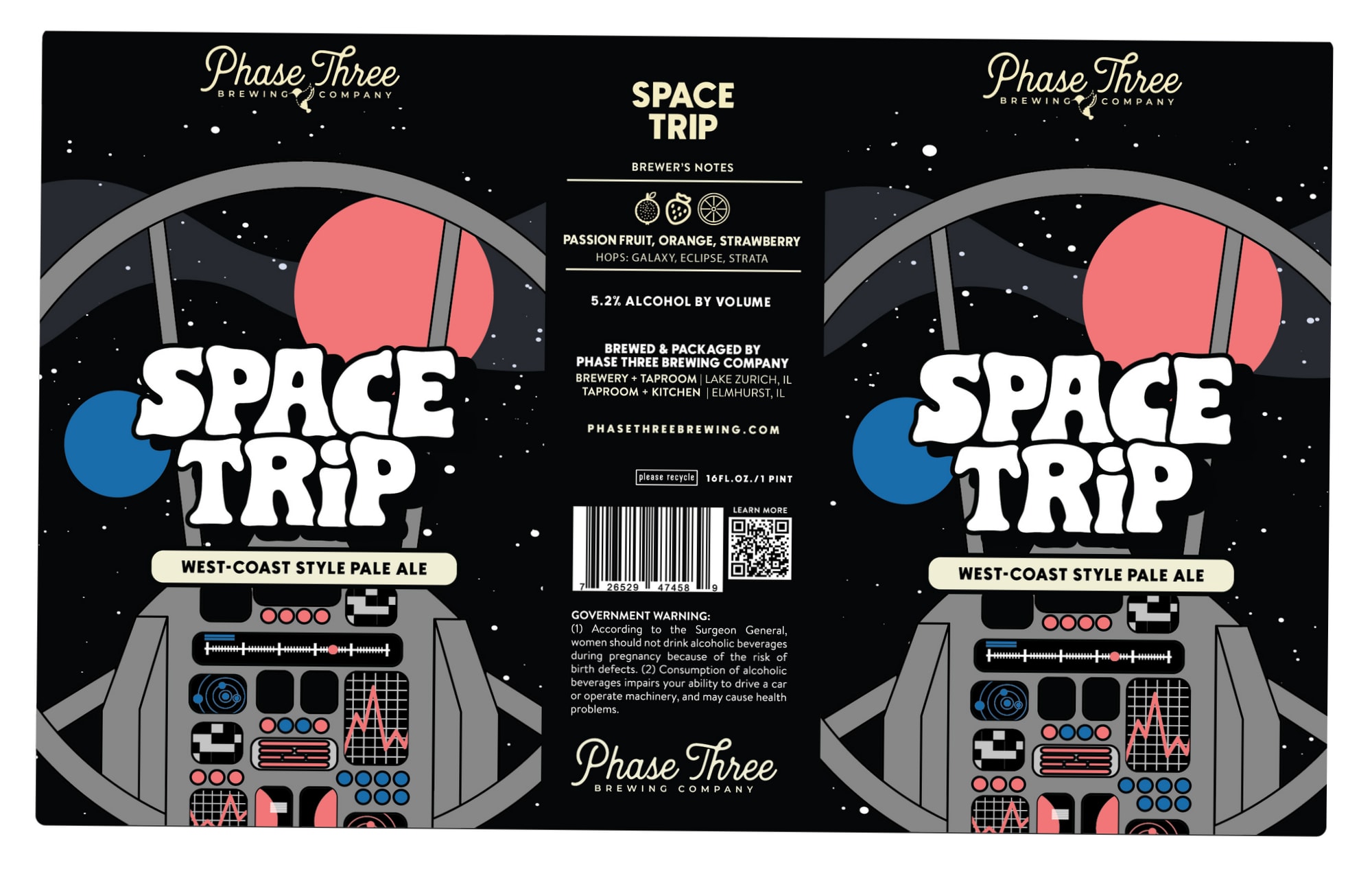 Space Trip by Phase Three Brewing Company - beer label