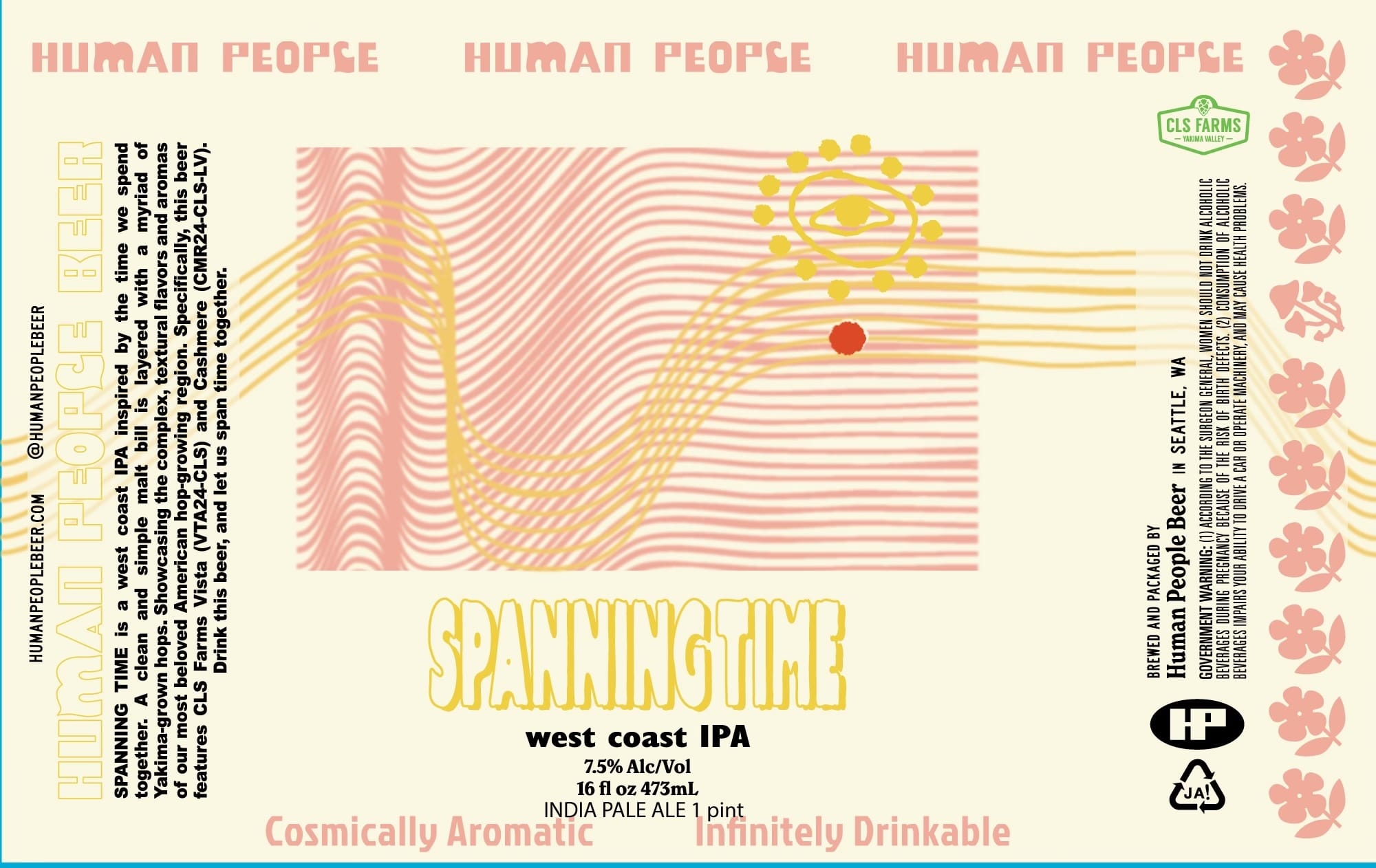 Spanning Time by Human People Beer - beer label