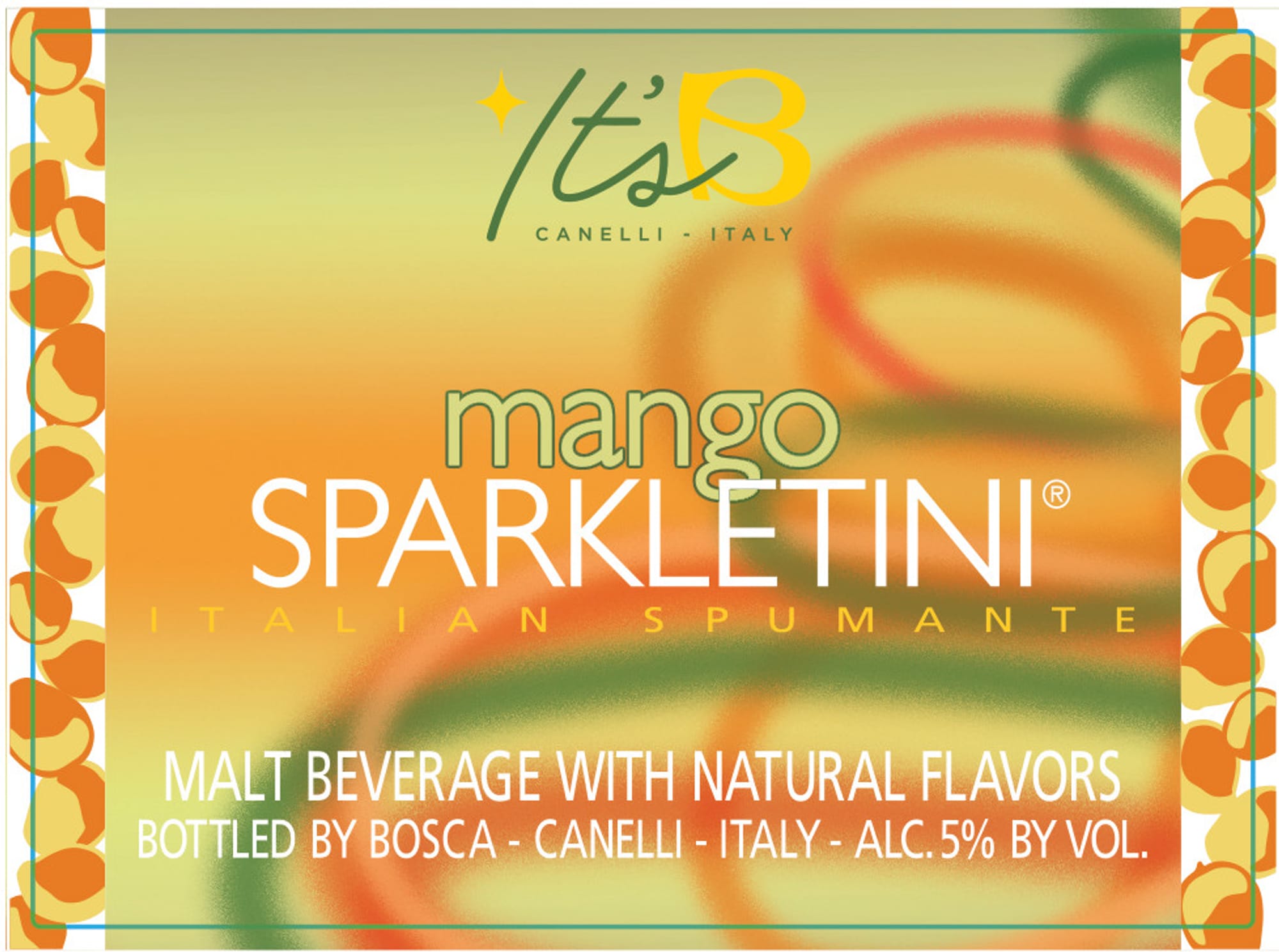 Sparkletini Mango by Bosca - Canelli - beer label