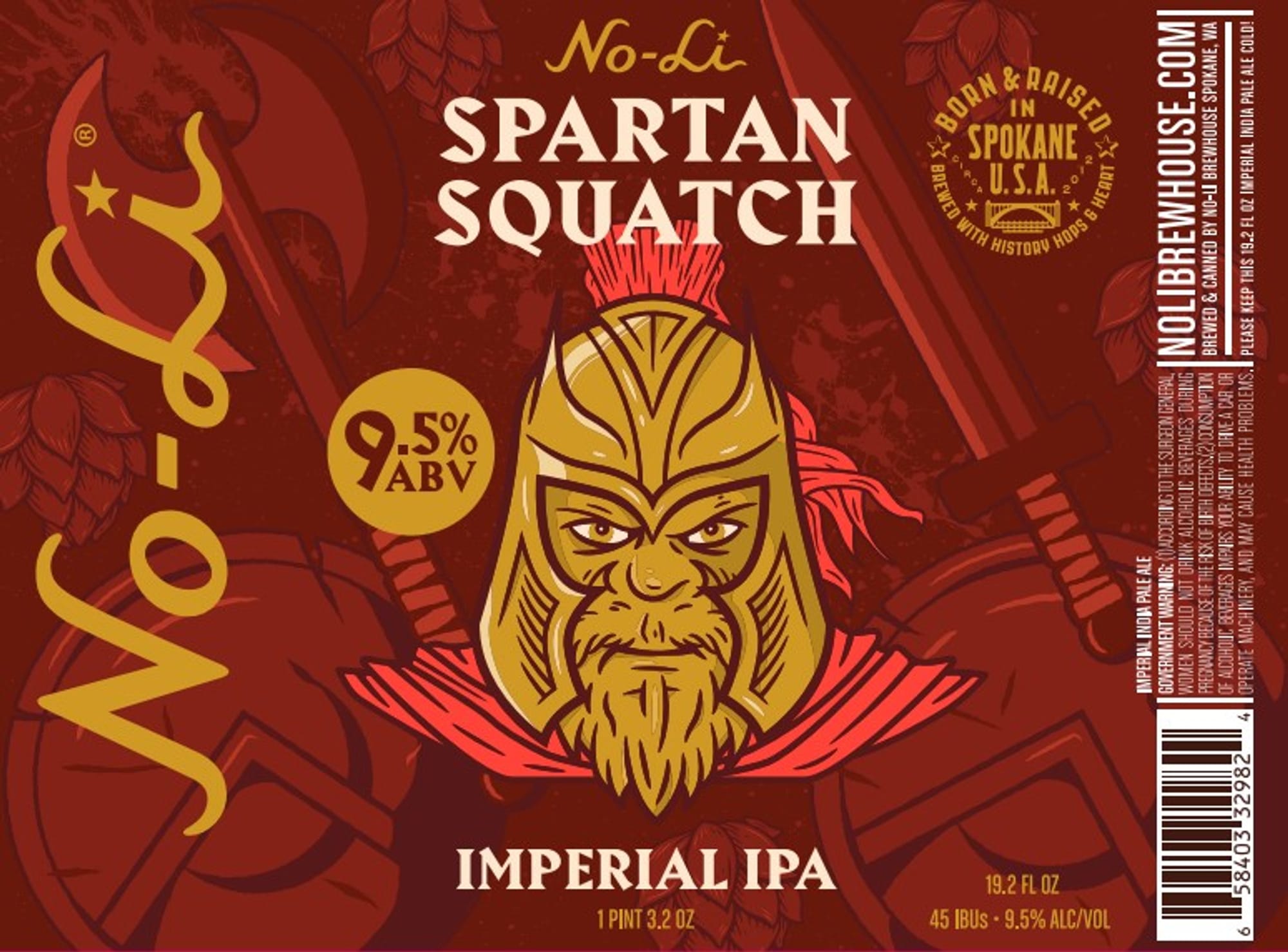 Spartan Squatch by No-Li Brewhouse - beer label