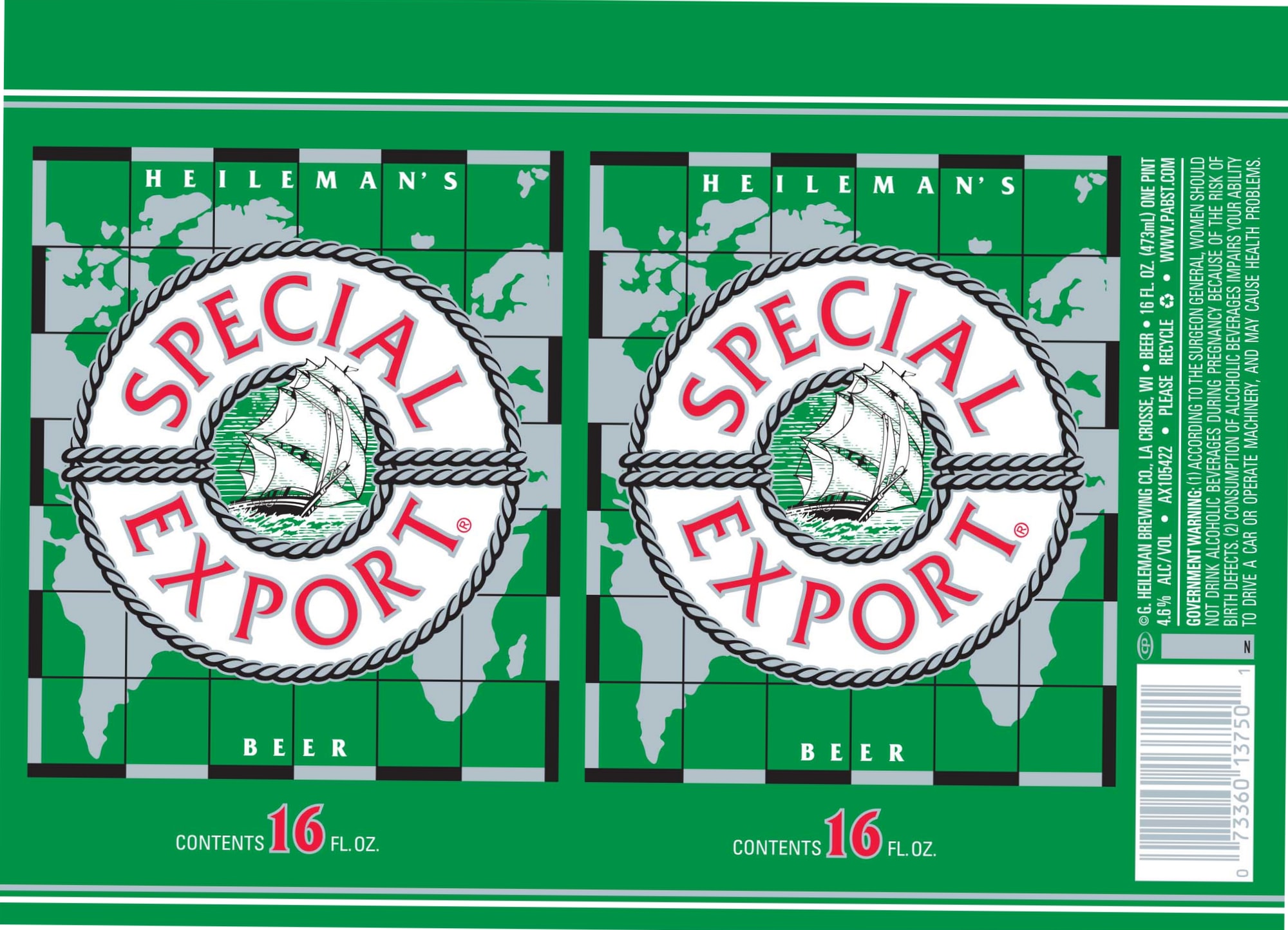 Special Export by Heilman Brewing Co. - beer label