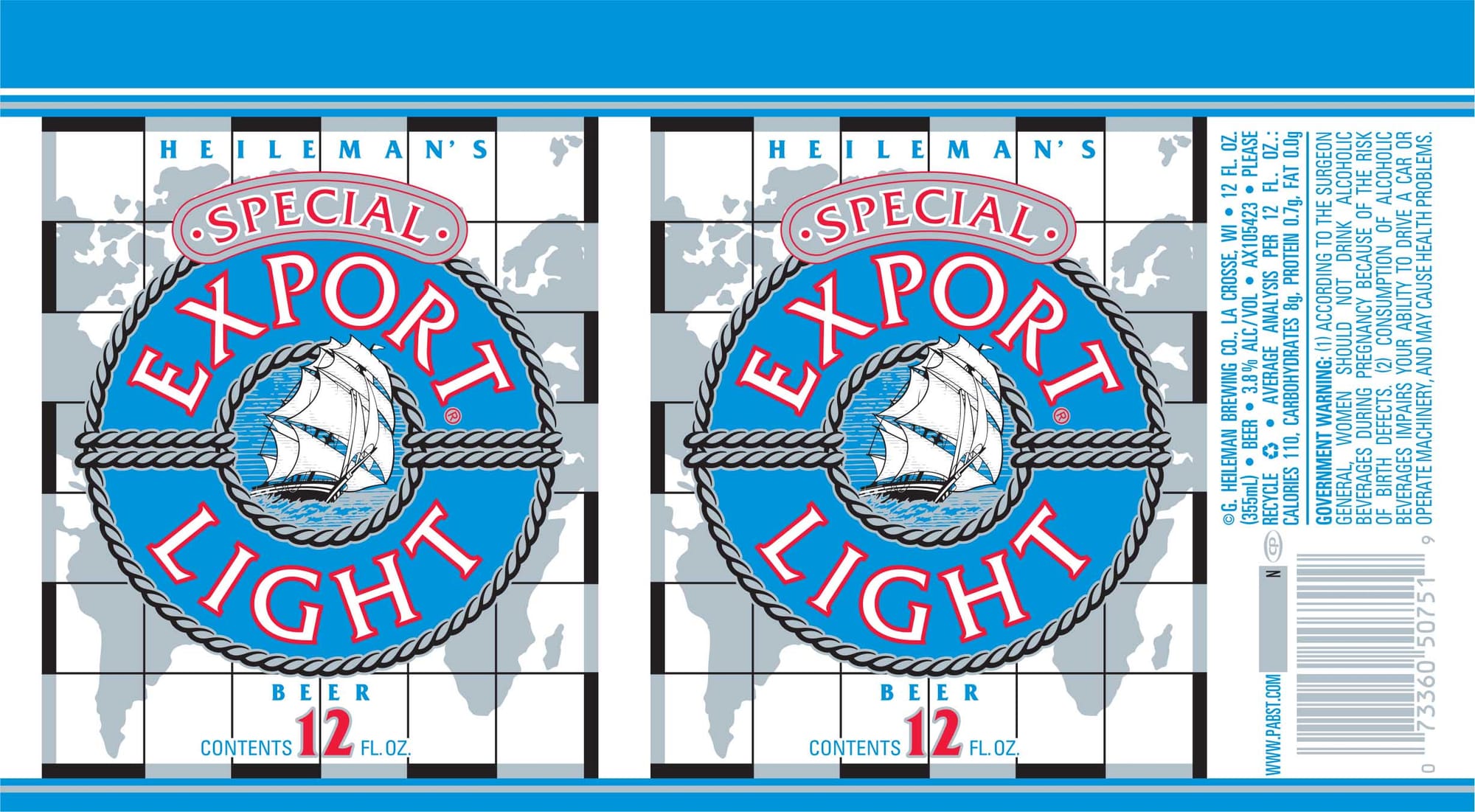 Special Export Light by G. Heileman Brewing Co. - beer label