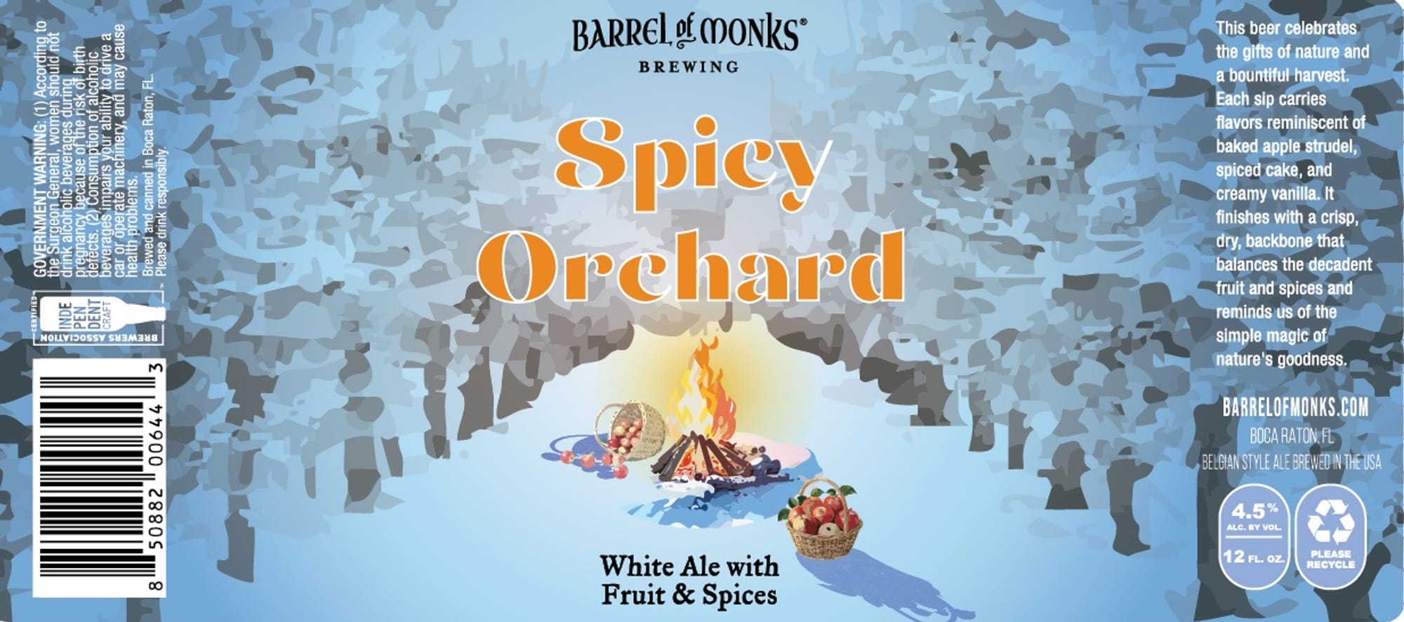 Spicy Orchard by Barrel of Monks Brewing - beer label