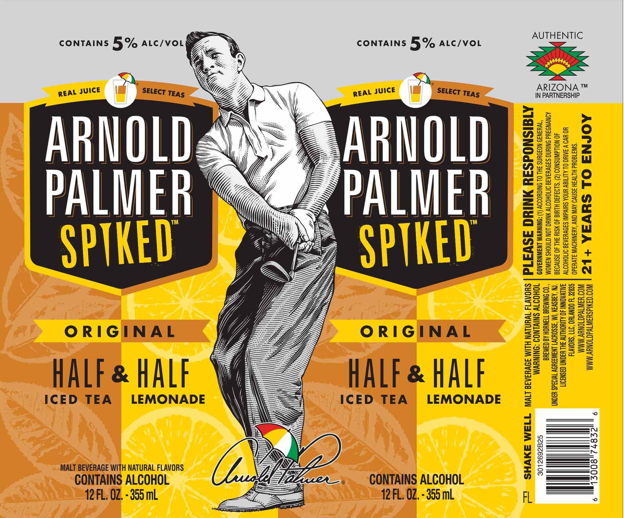 Spiked Half & Half by Arnold Palmer - beer label