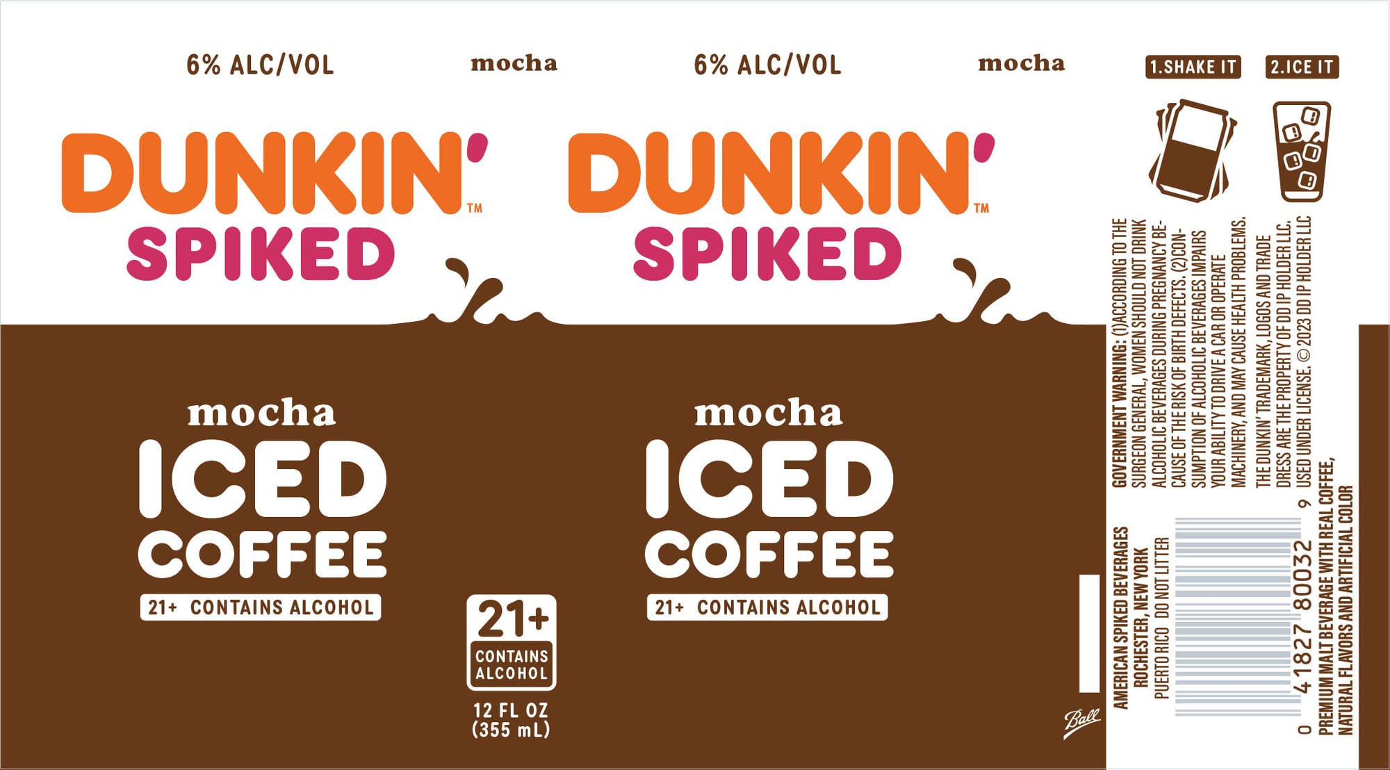 Spiked Iced Coffee Mocha by Dunkin’ - beer label