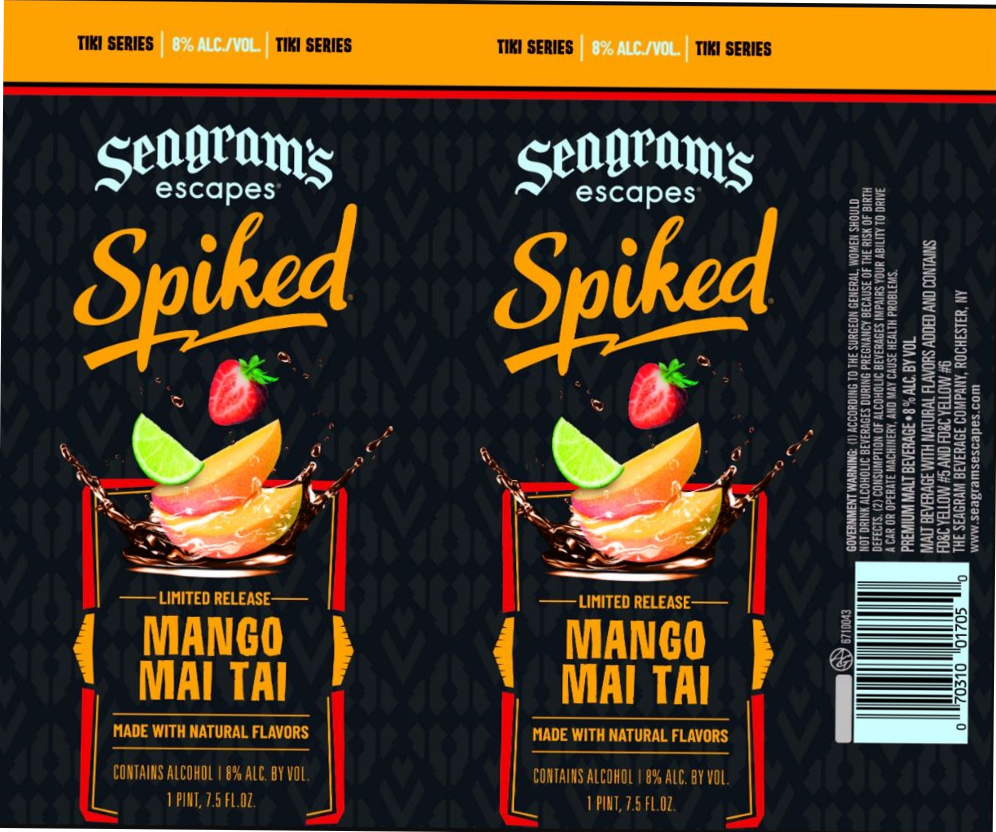 Spiked Mango Mai Tai by Seagram’s Escapes - beer label