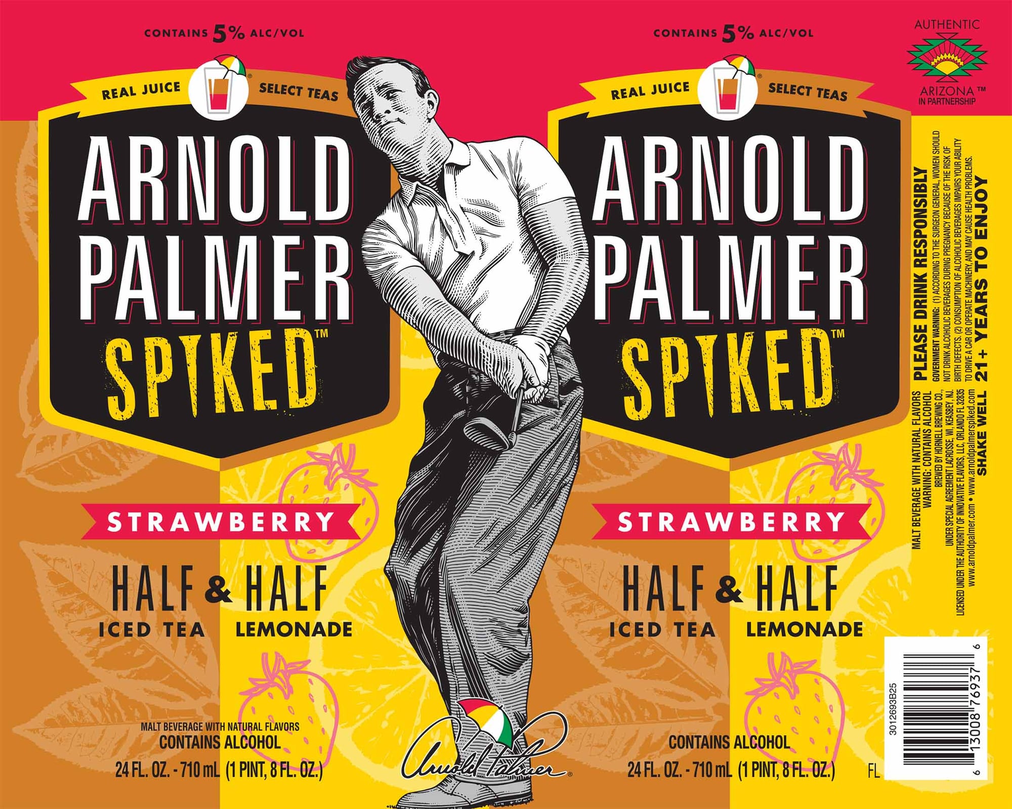 Spiked Strawberry Half & Half by Arnold Palmer Enterprises - beer label