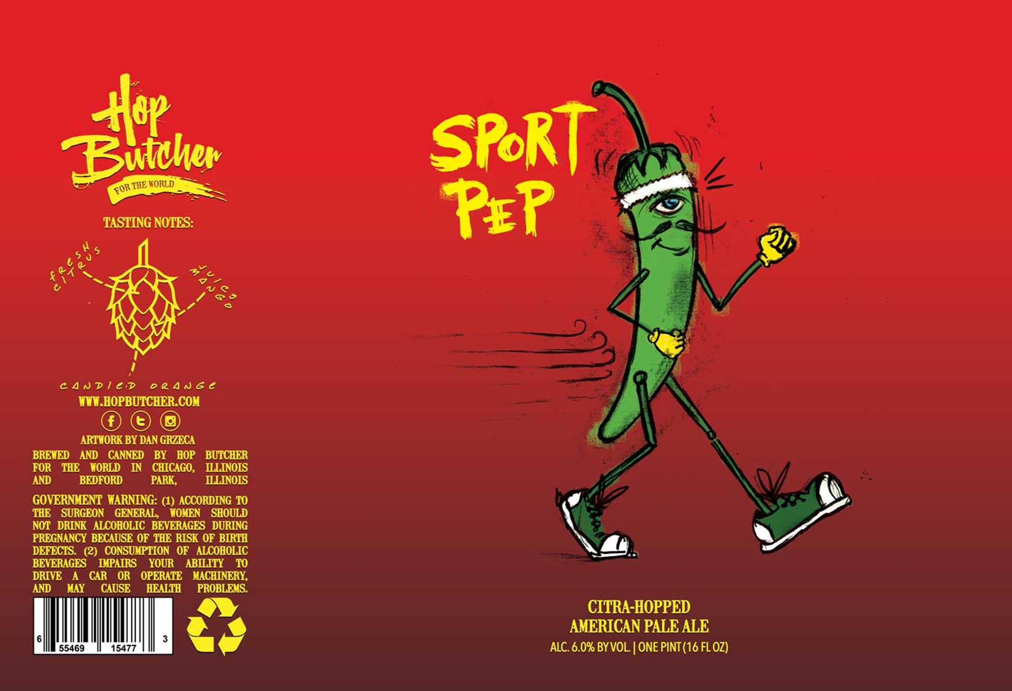 Sport Pep by Hop Butcher for the World - beer label