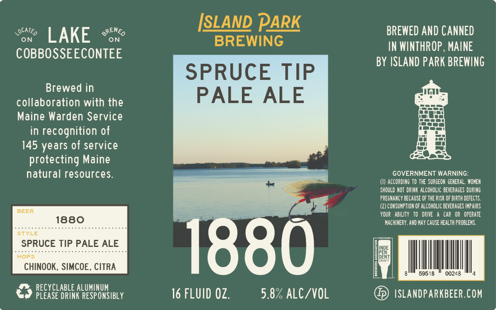 Spruce Tip Pale Ale by Island Park Brewing - beer label