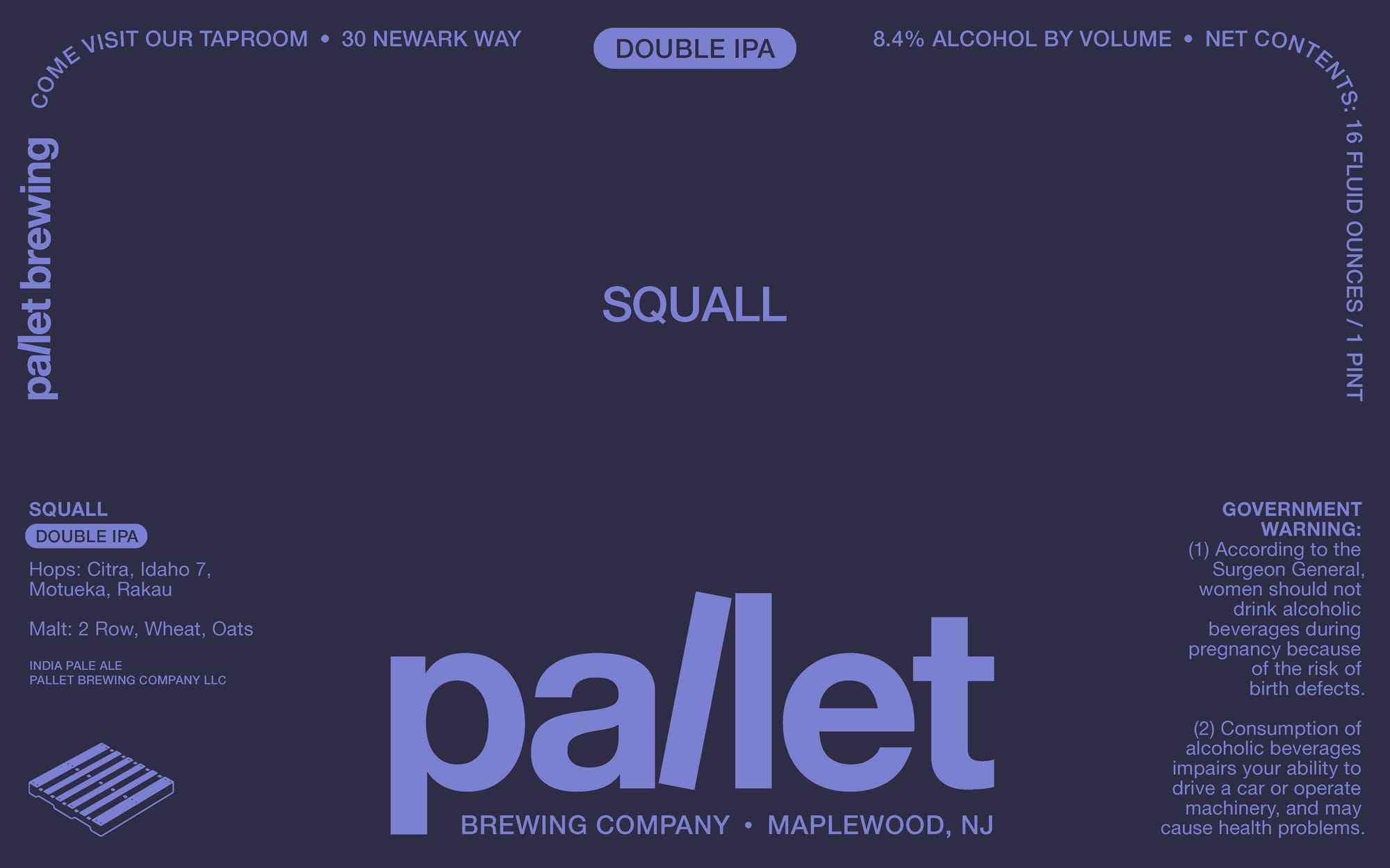 Squall by Pallet Brewing Company - beer label