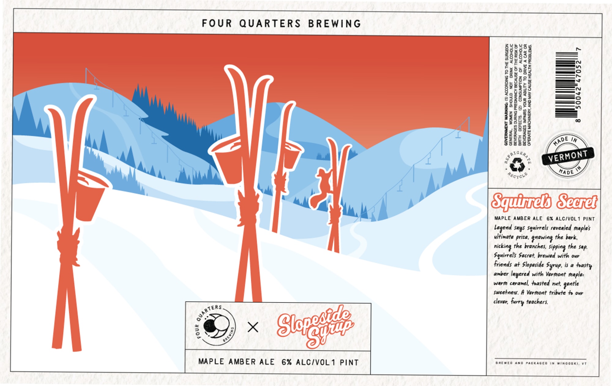 Squirrel’s Secret by Four Quarters Brewing - beer label