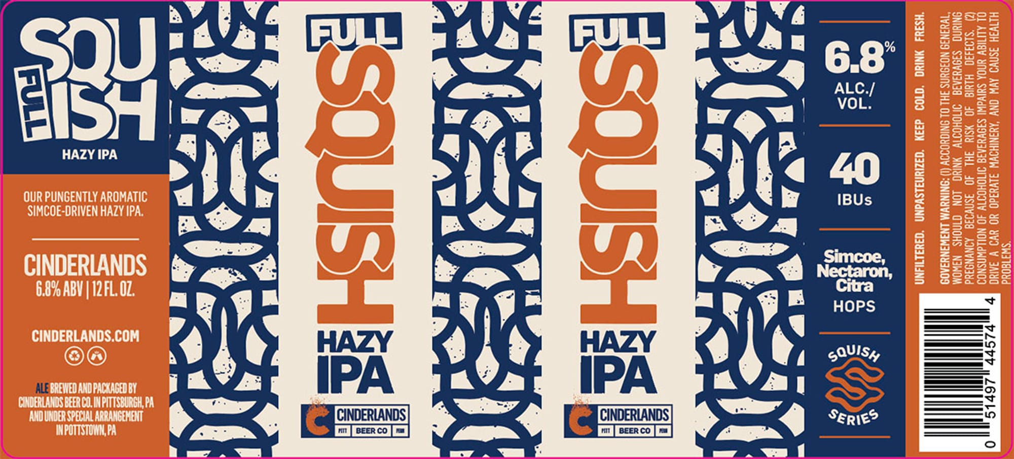Squish by Cinderlands Brewing Co - beer label