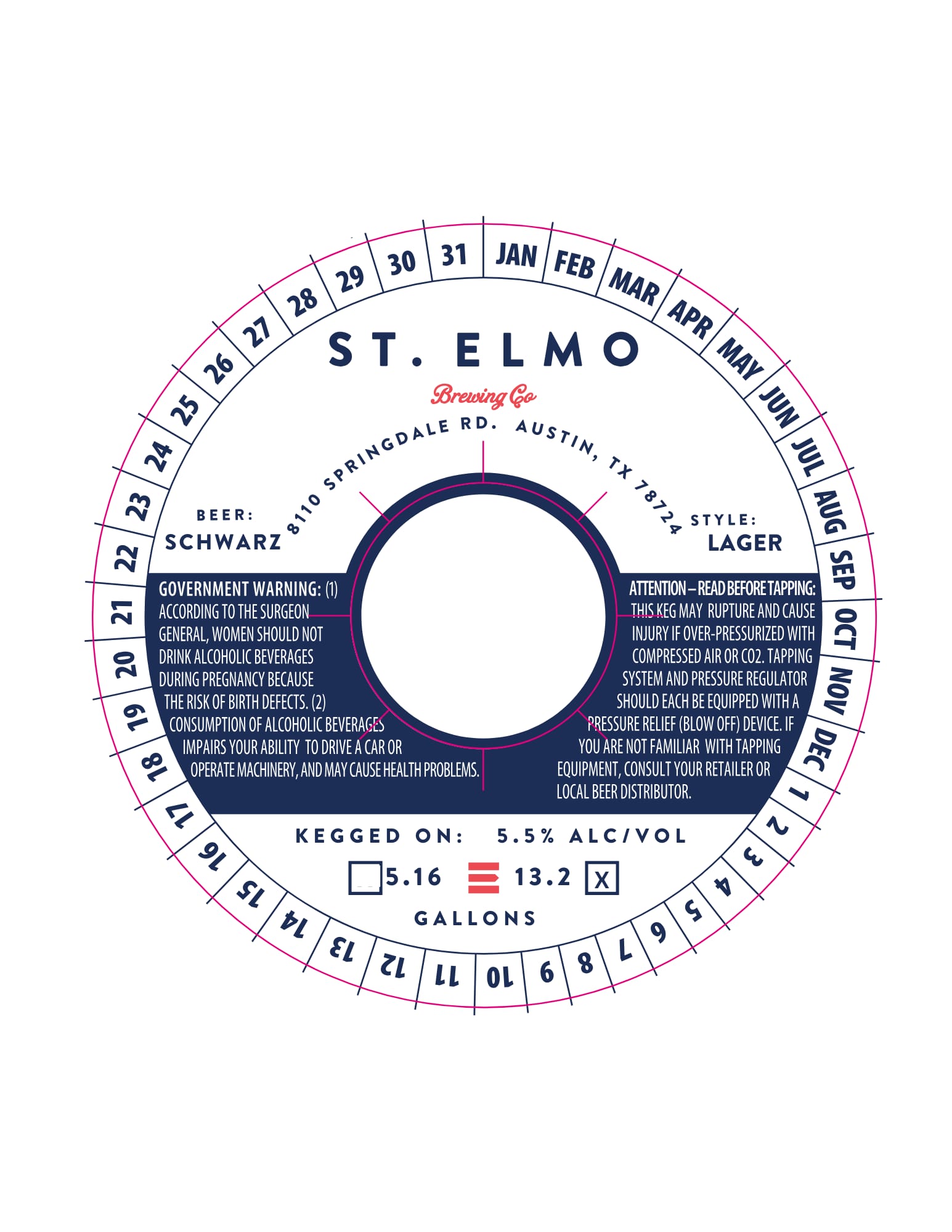 Schwarz by St. Elmo Brewing Co. - beer label