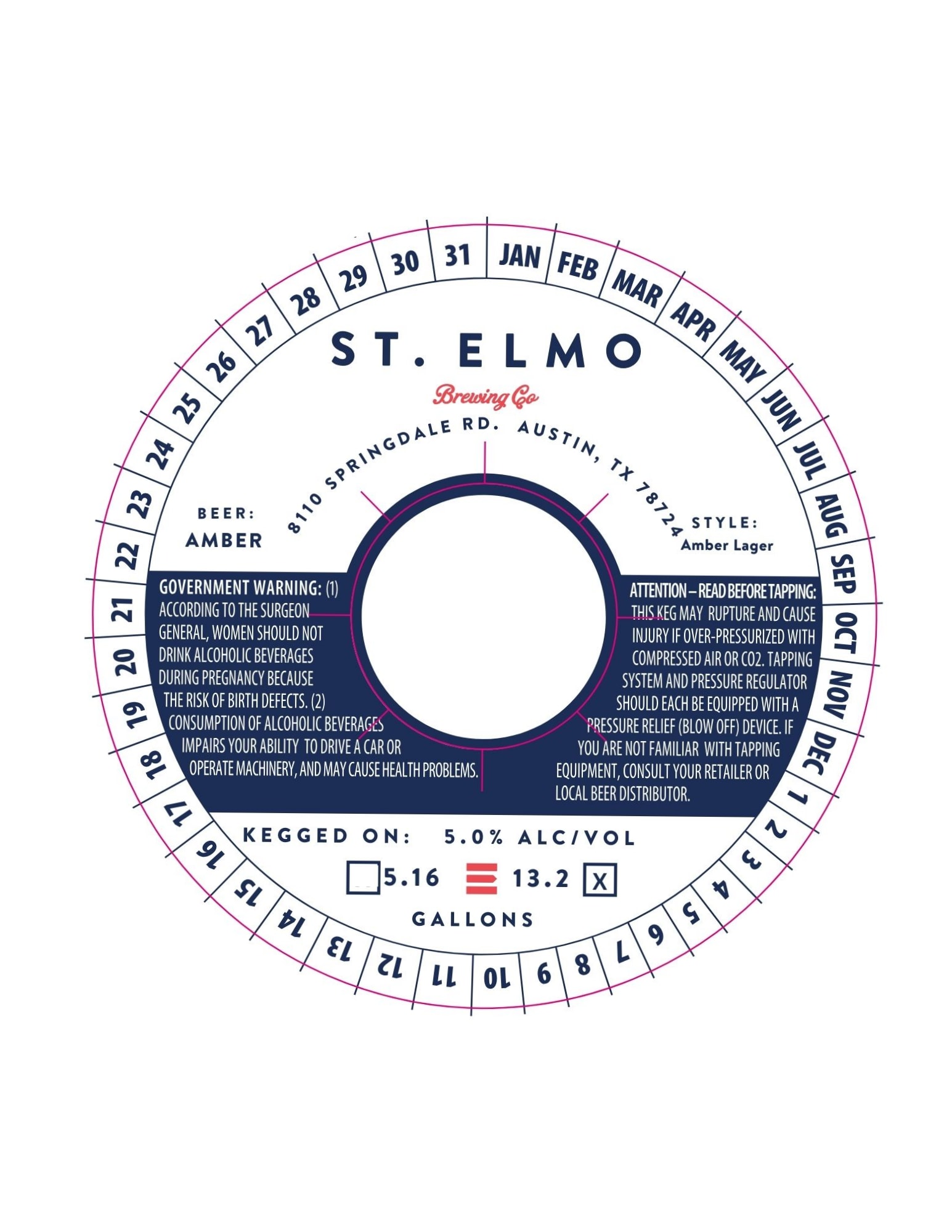 Amber by St. Elmo Brewing Co. - beer label