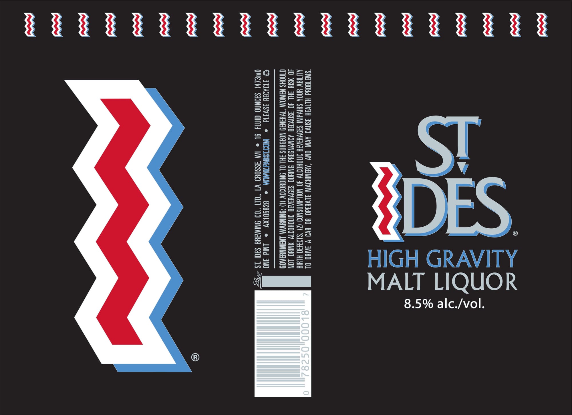 High Gravity Malt Liquor by St. Ides - beer label