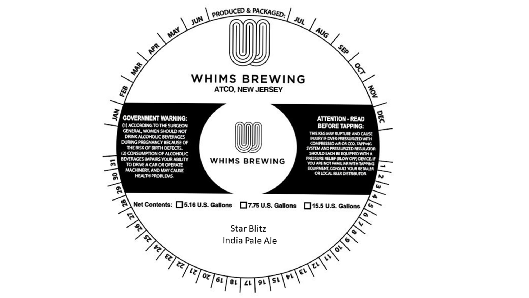 Star Blitz by Whims Brewing - beer label