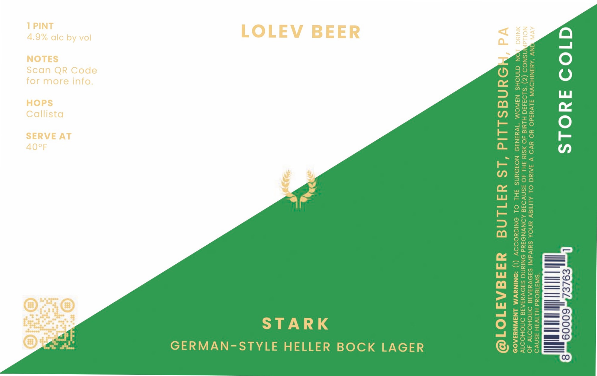 Stark by Lolev Beer - beer label