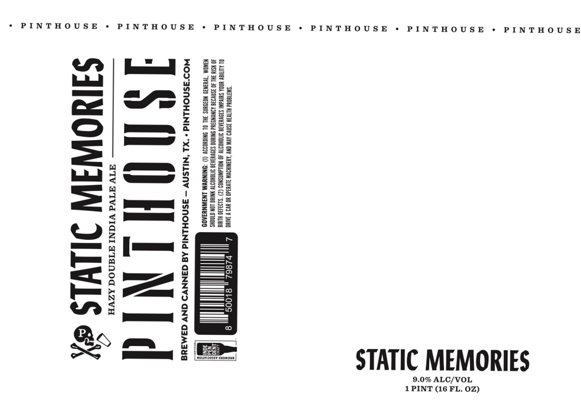 Static Memories by Pinthouse Brewing - beer label