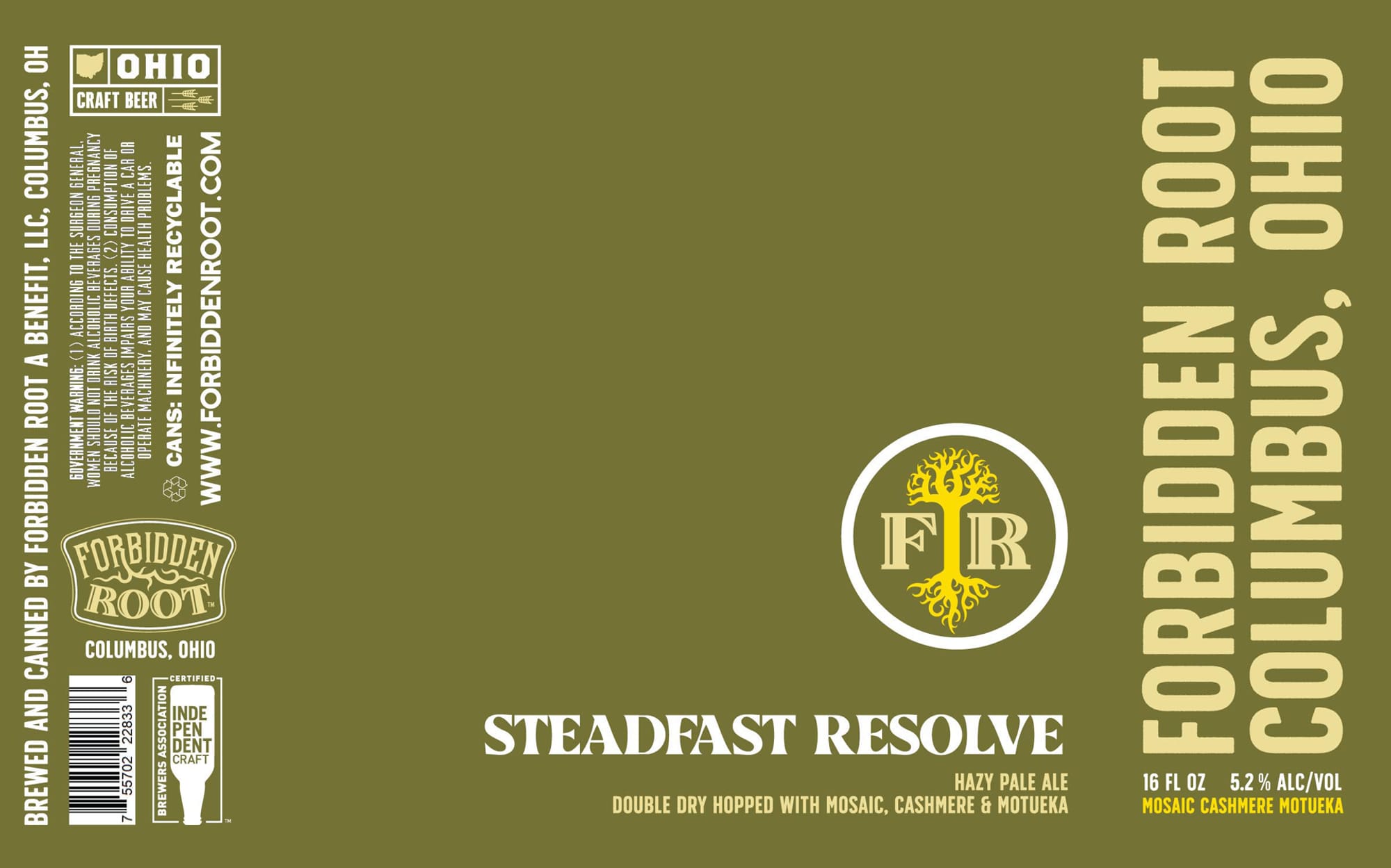 Steadfast Resolve by Forbidden Root - beer label