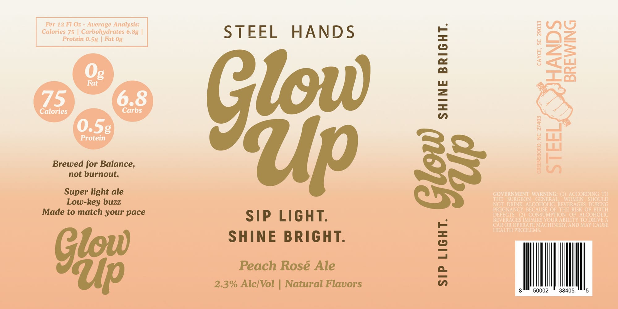 Glow Up by Steel Hands Brewing - beer label