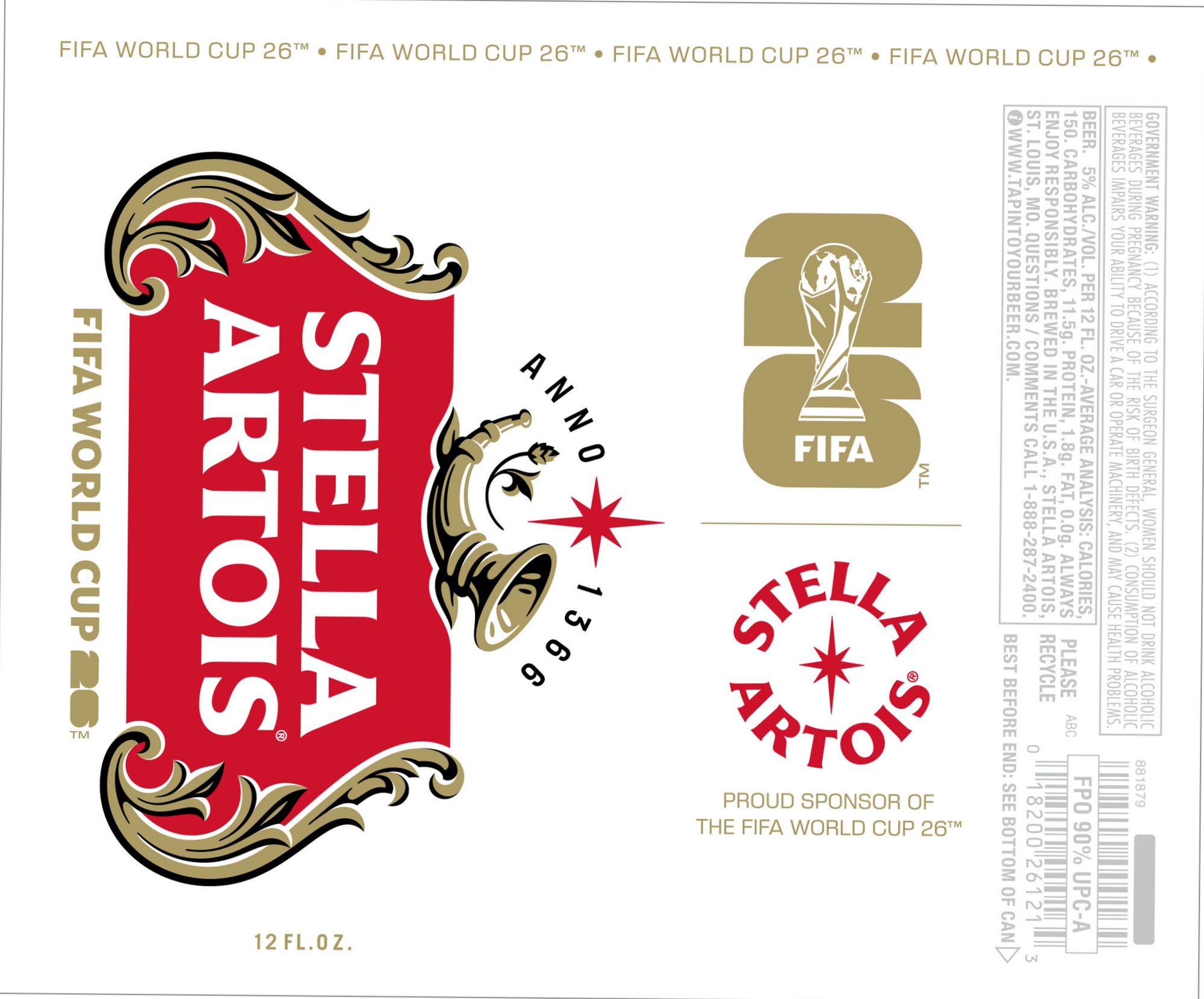 Stella Artois by Anheuser-Busch - beer label