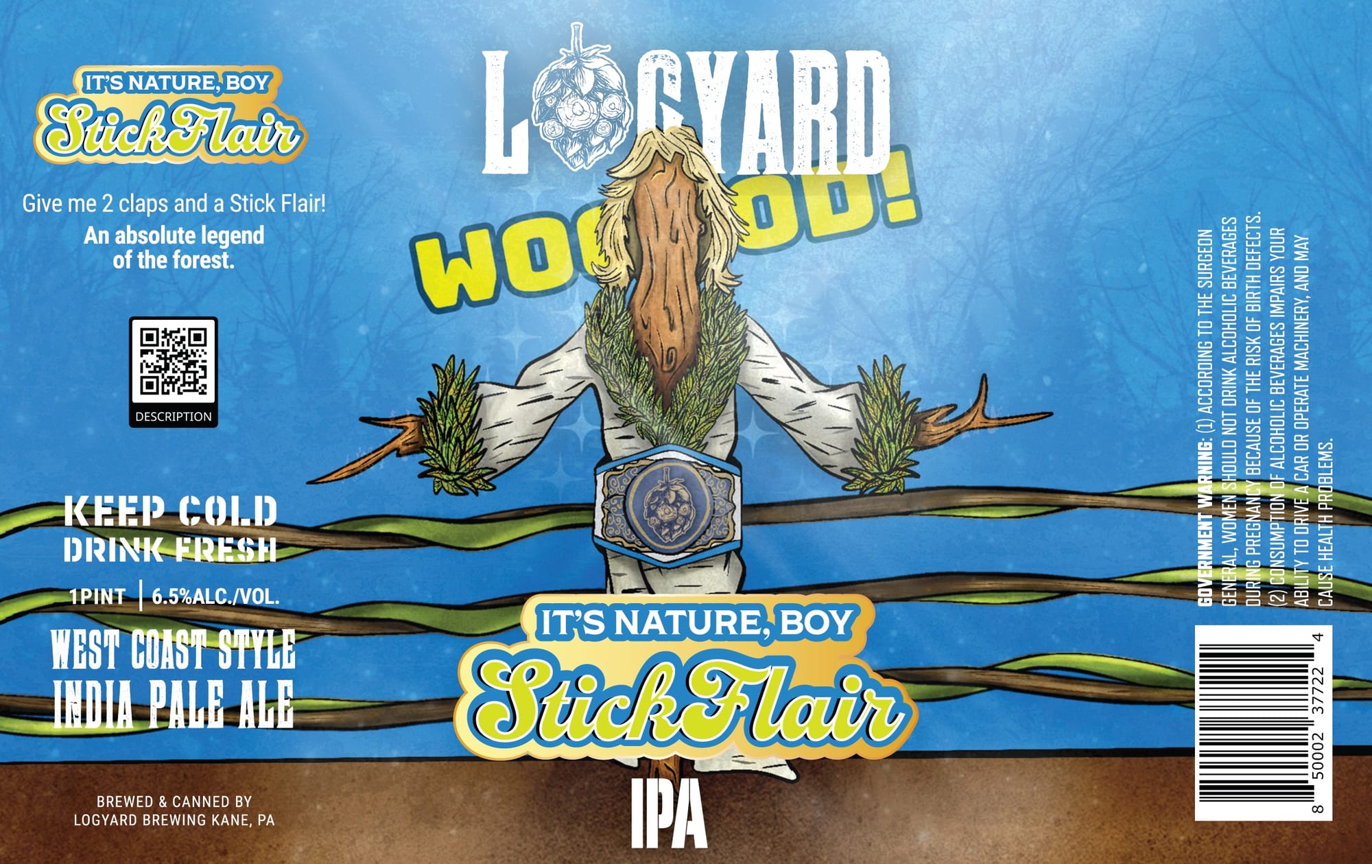 Stick Flair IPA by Logyard Brewing - beer label