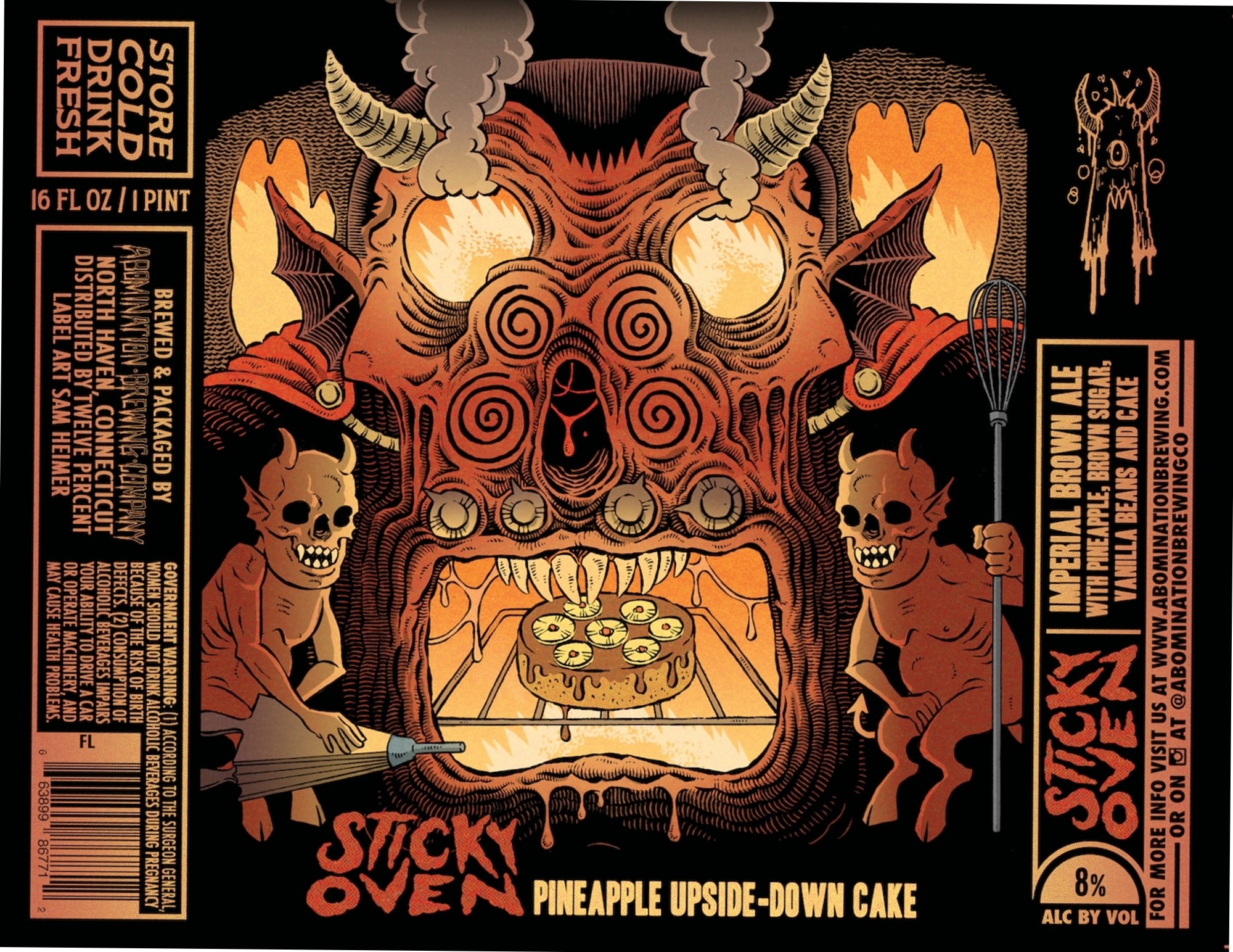 Sticky Oven by Abomination Brewing Co. - beer label