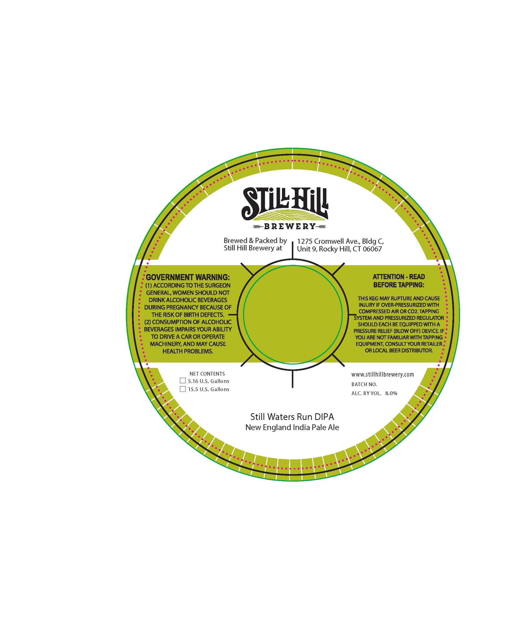 Still Waters Run DIPA by Still Hill Brewery - beer label