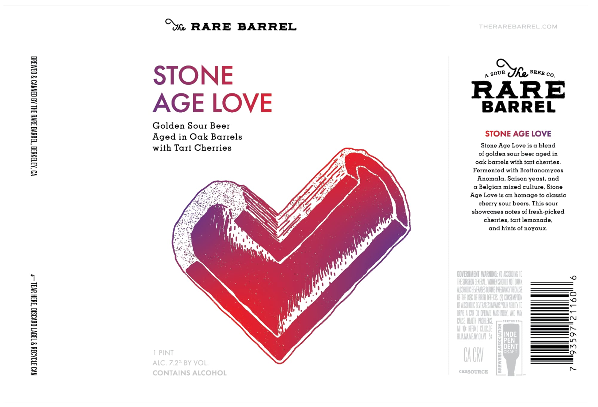 Stone Age Love by The Rare Barrel - beer label