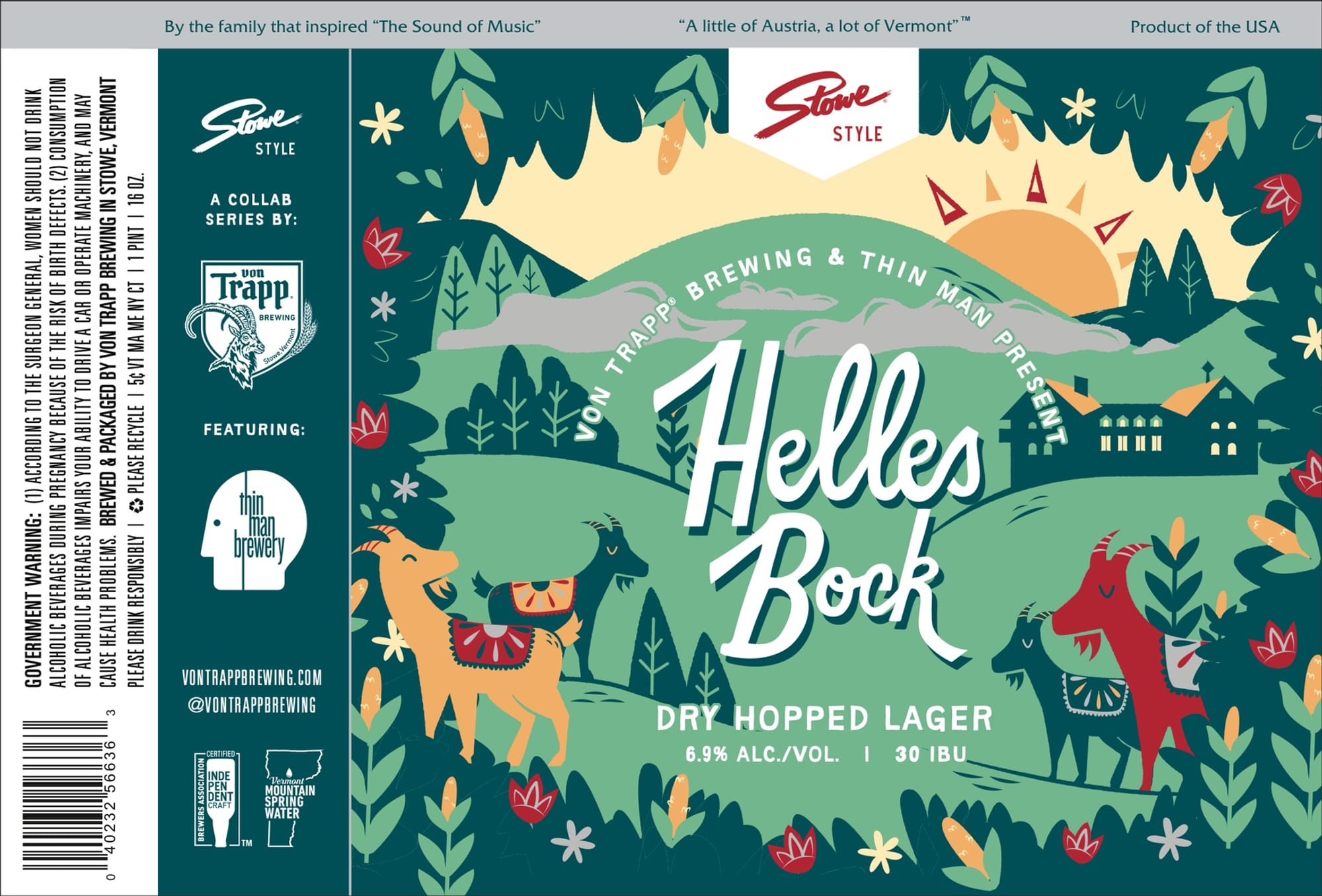 Helles Bock by Stone Brewing & von Trapp Brewing - beer label