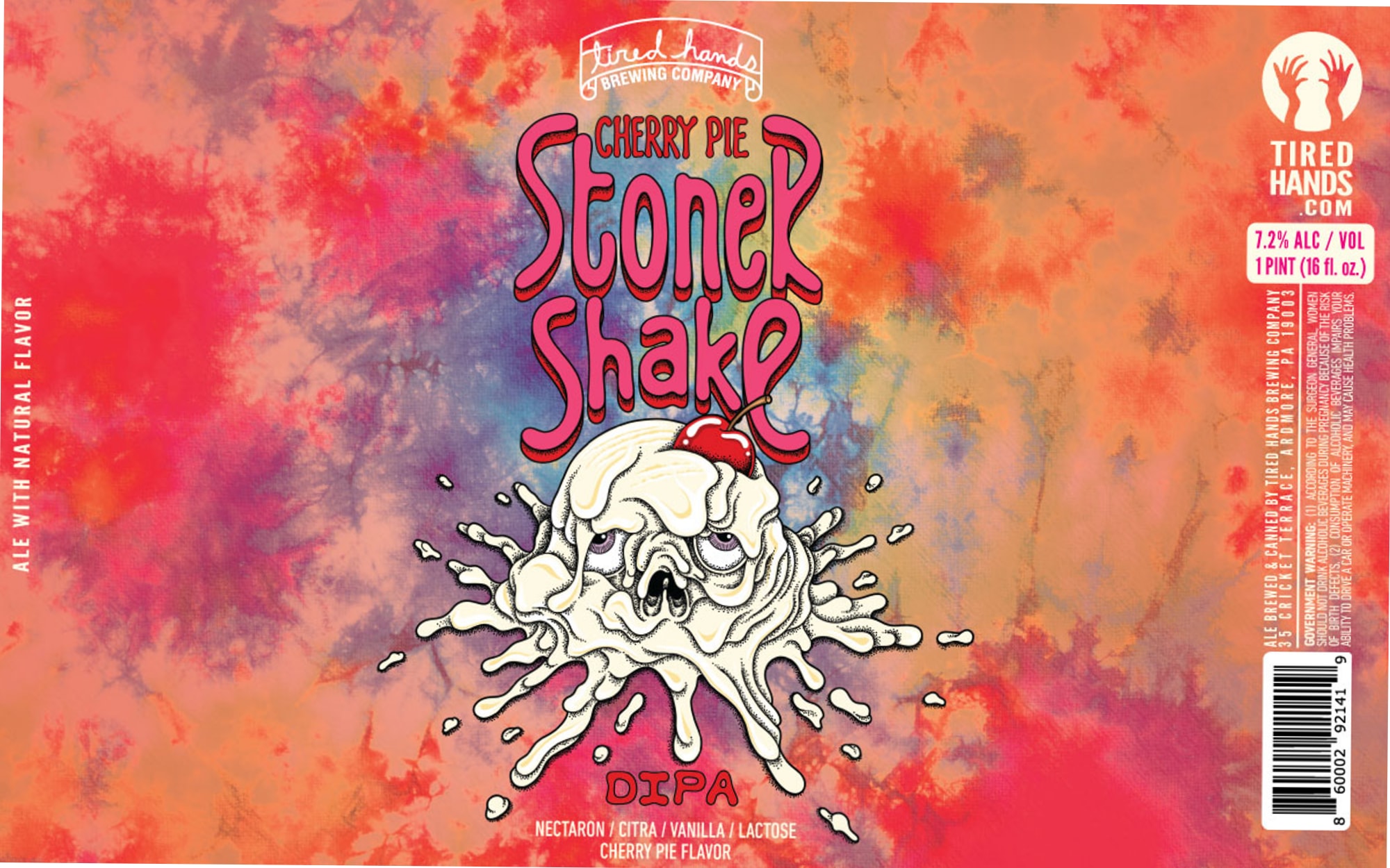 Stoneker Shake by Tired Hands Brewing Company - beer label