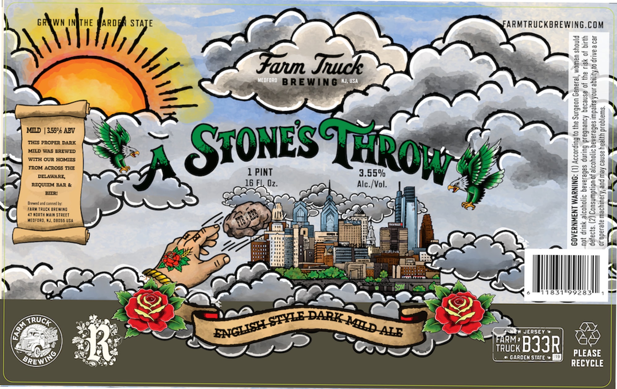 Stones Throw by Farm Truck Brewing - beer label