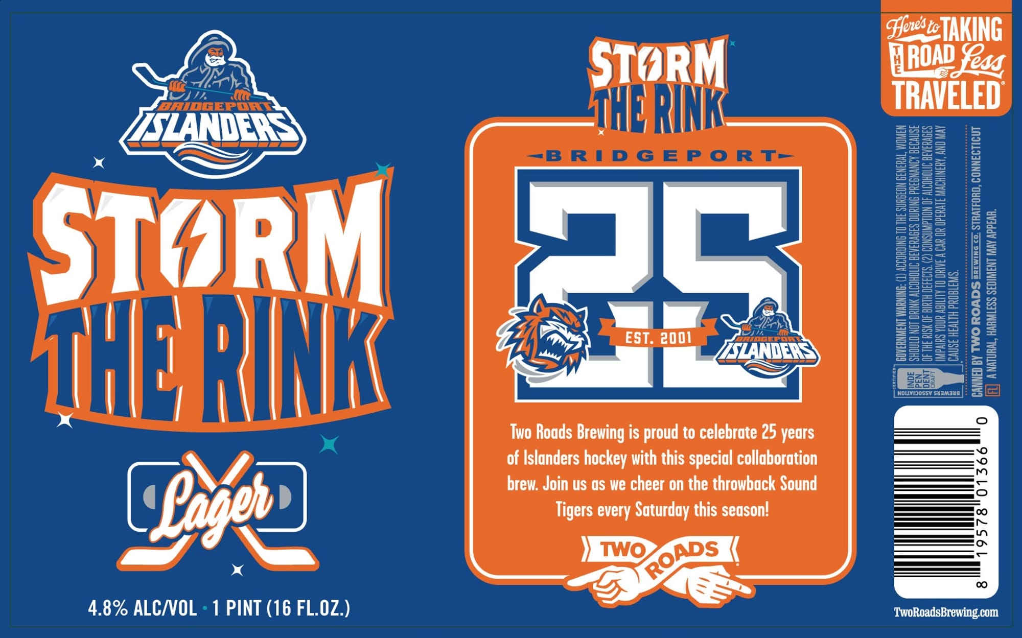 Storm the Rink by Two Roads Brewing - beer label
