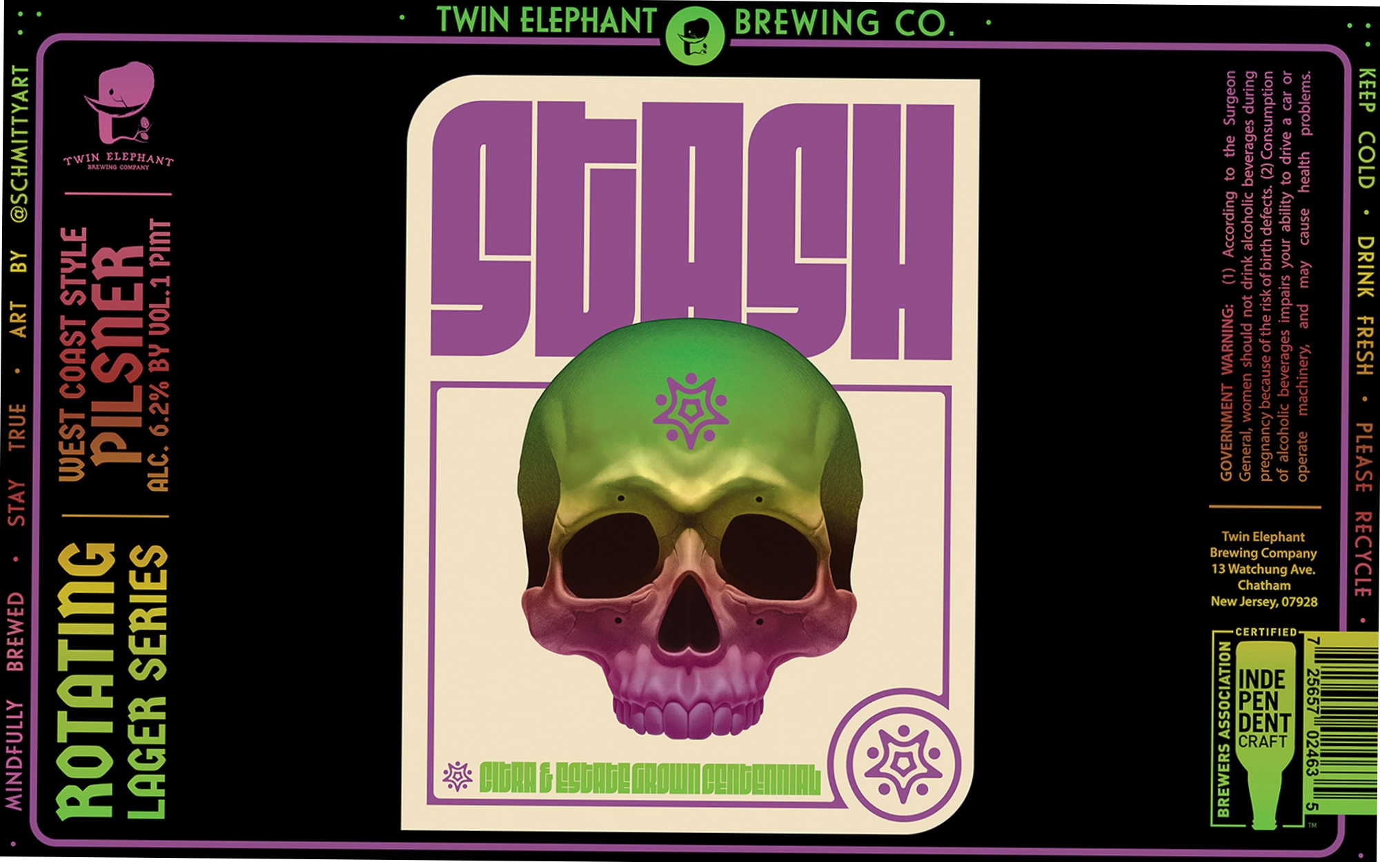 Stosh by Twin Elephant Brewing Co. - beer label