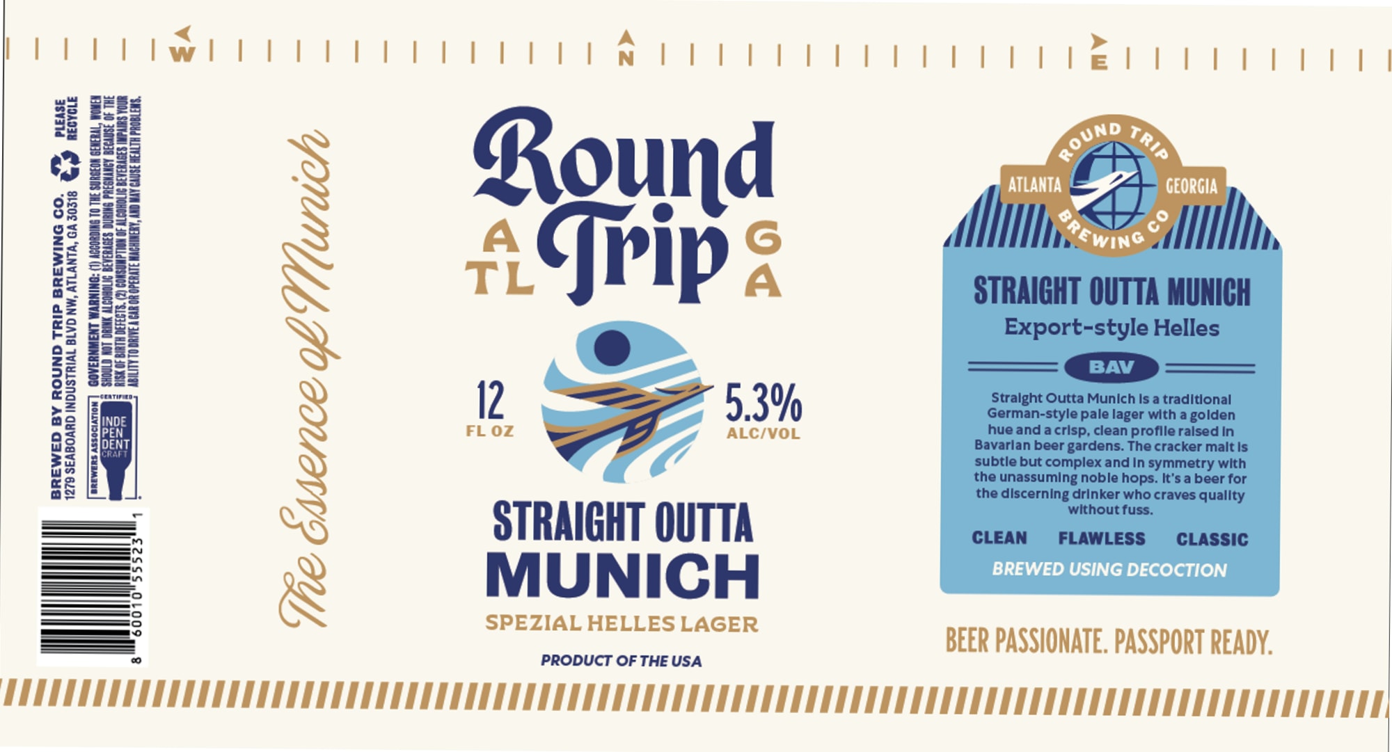 Straight Outta Munich by Atlanta Brewing Co. - beer label