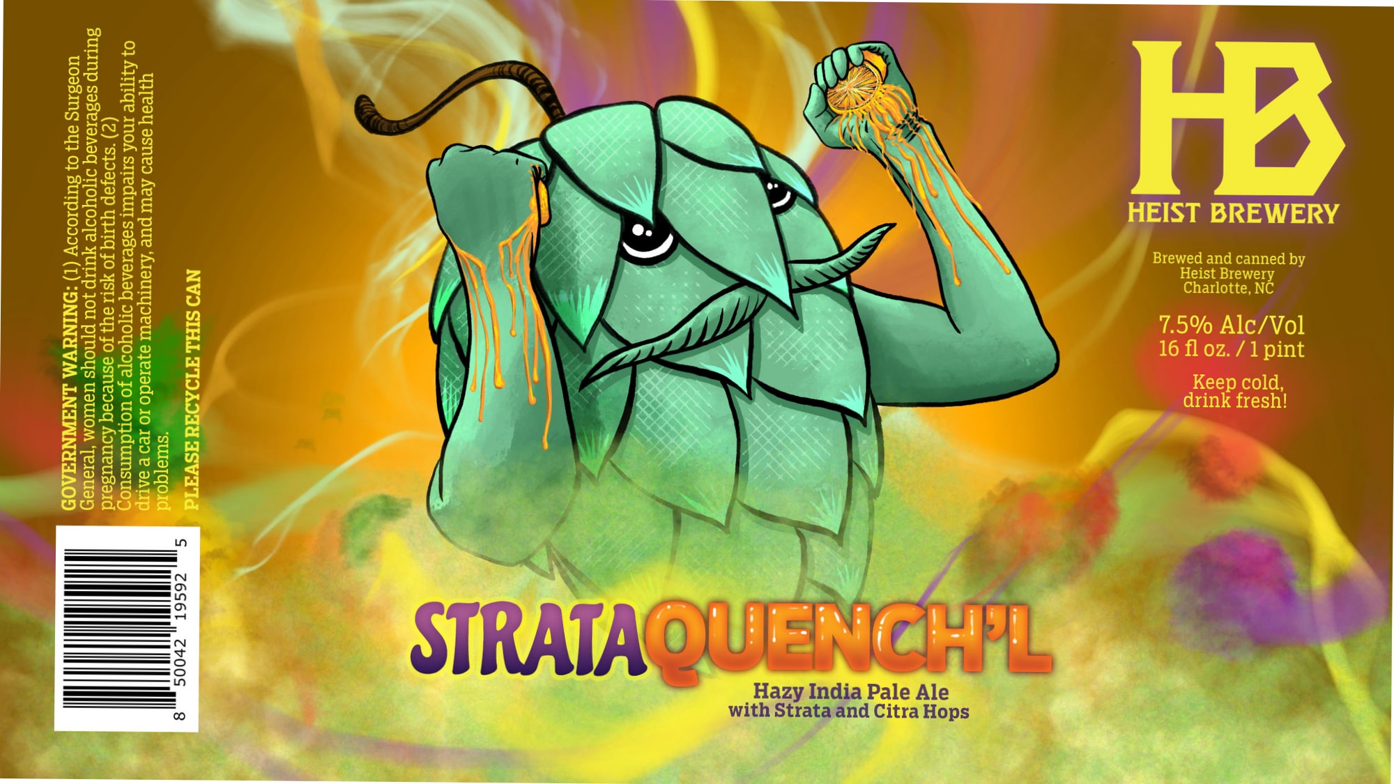 Strataquench! by Heist Brewery - beer label