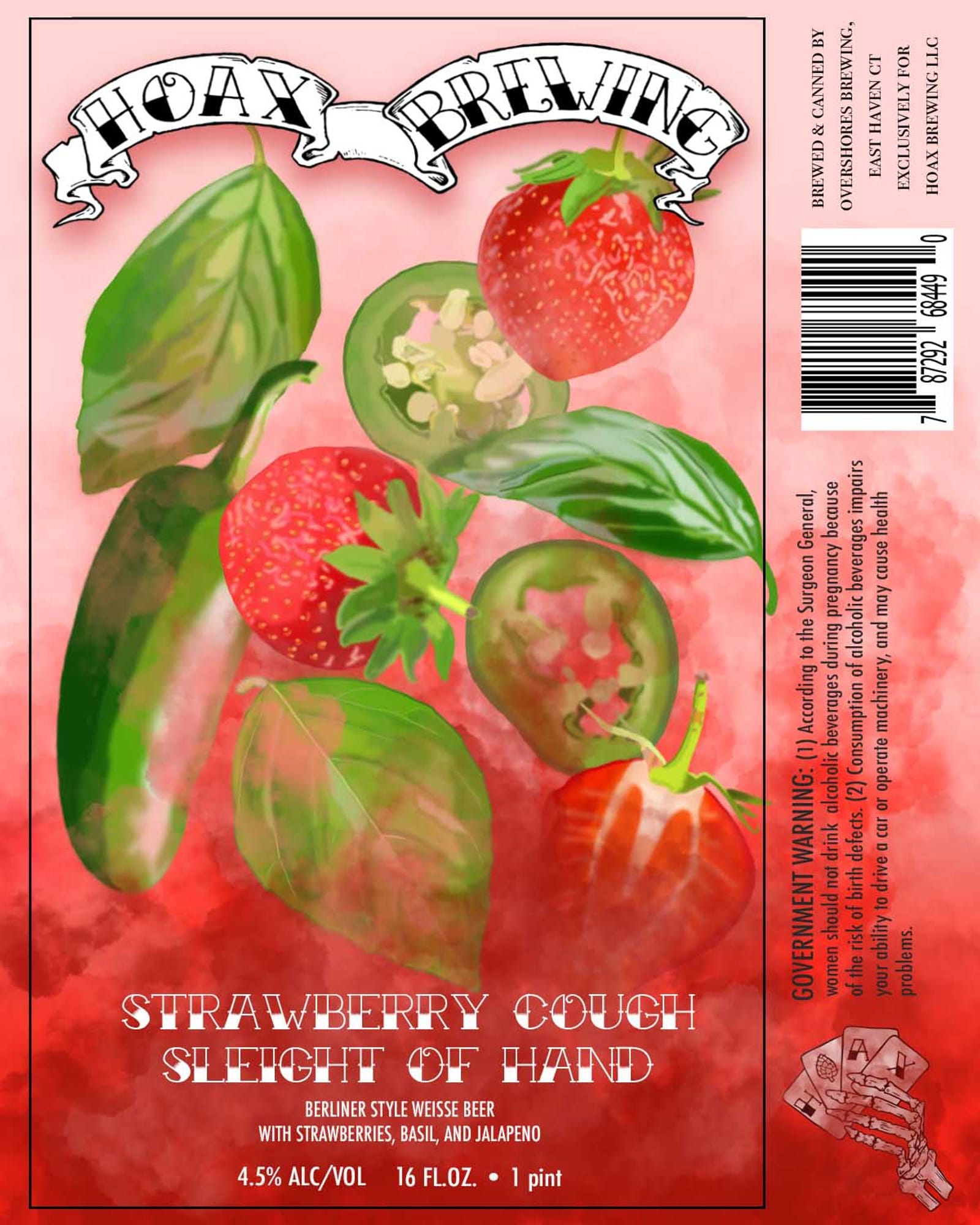 Strawberry Cough by Hoax Brewing - beer label
