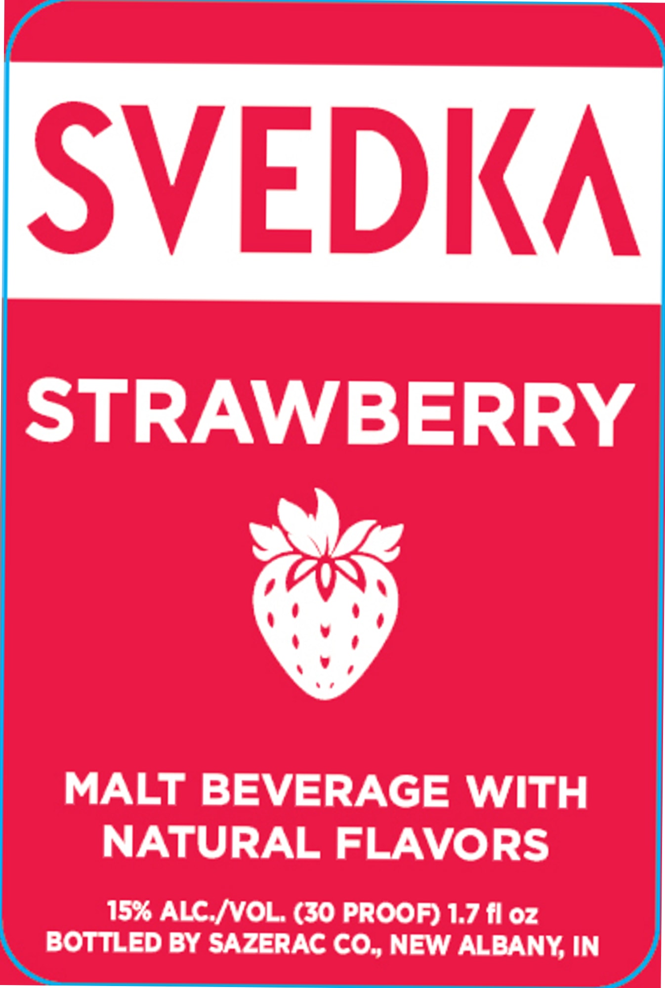 Strawberry Malt Beverage by Svedka - beer label
