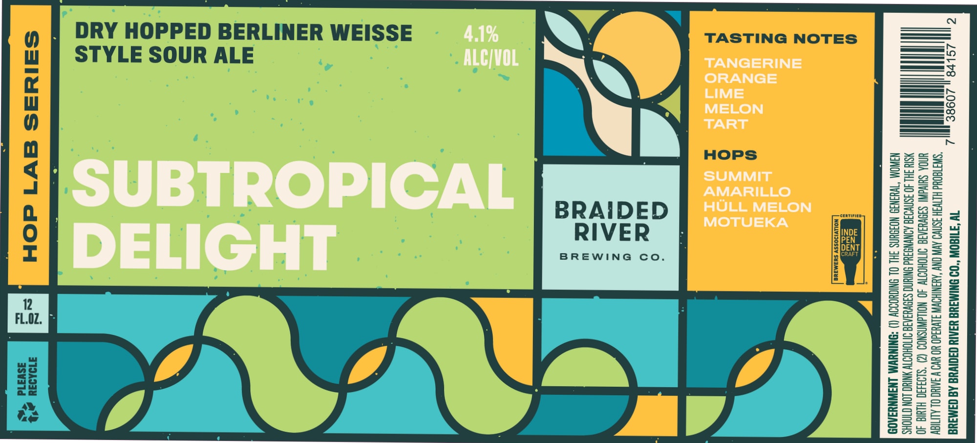 Subtropical Delight by Braided River Brewing Co. - beer label