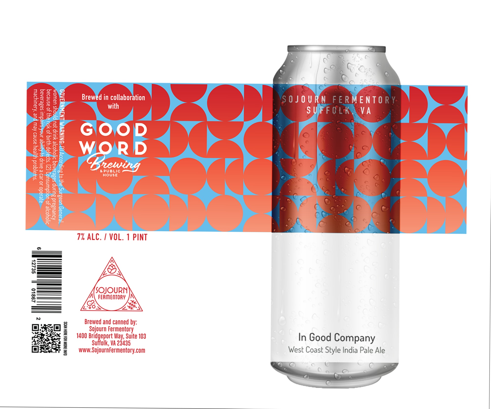 Suffolk VA by Sojourn Fermentory - beer label