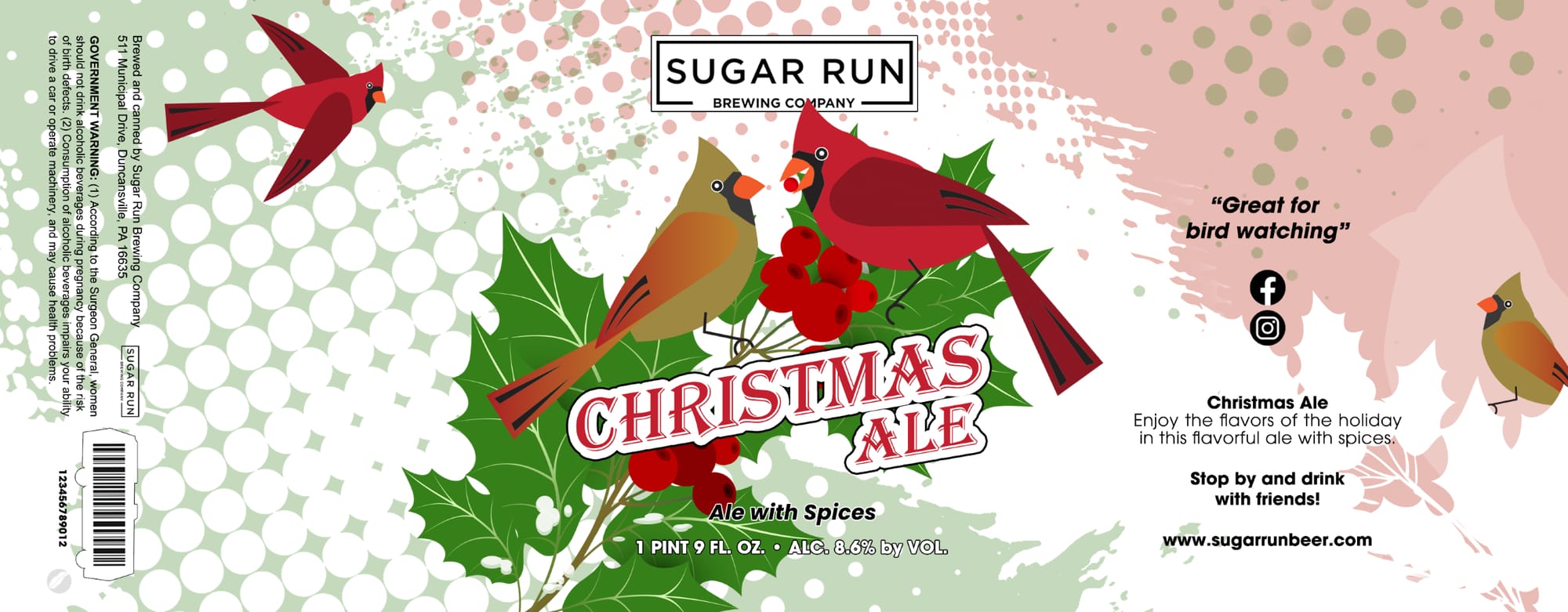 Christmas Ale by Sugar Run Brewing Company - beer label