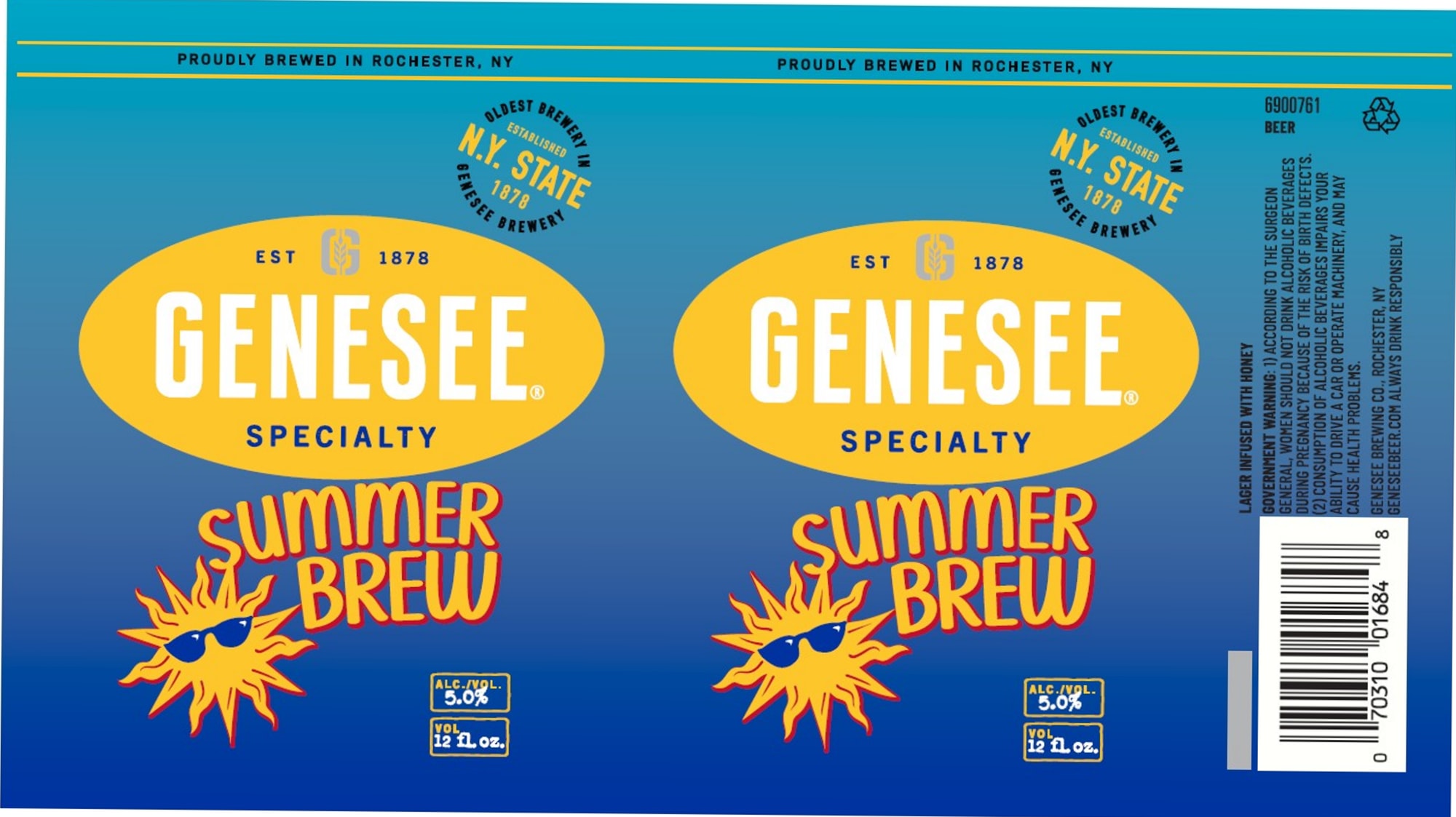 Summer Brew by Genesee Brewing - beer label