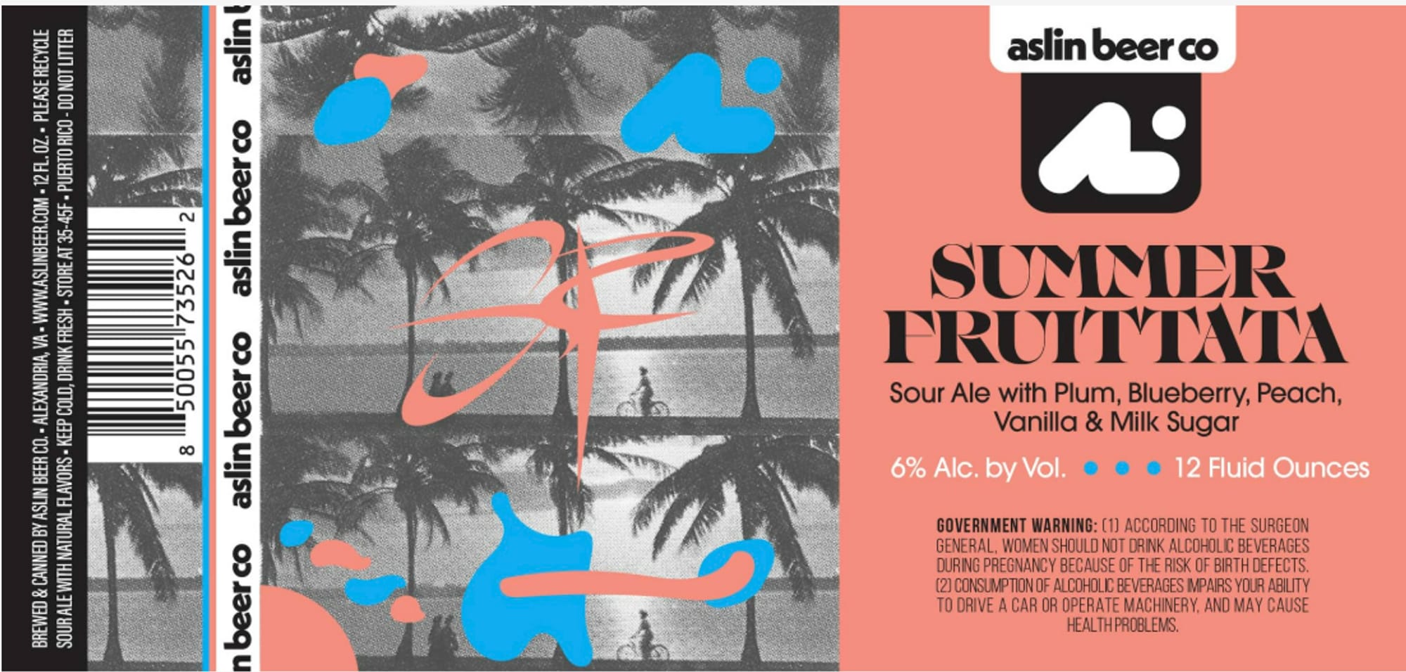 Summer Fruitata by Aslin Beer Co - beer label