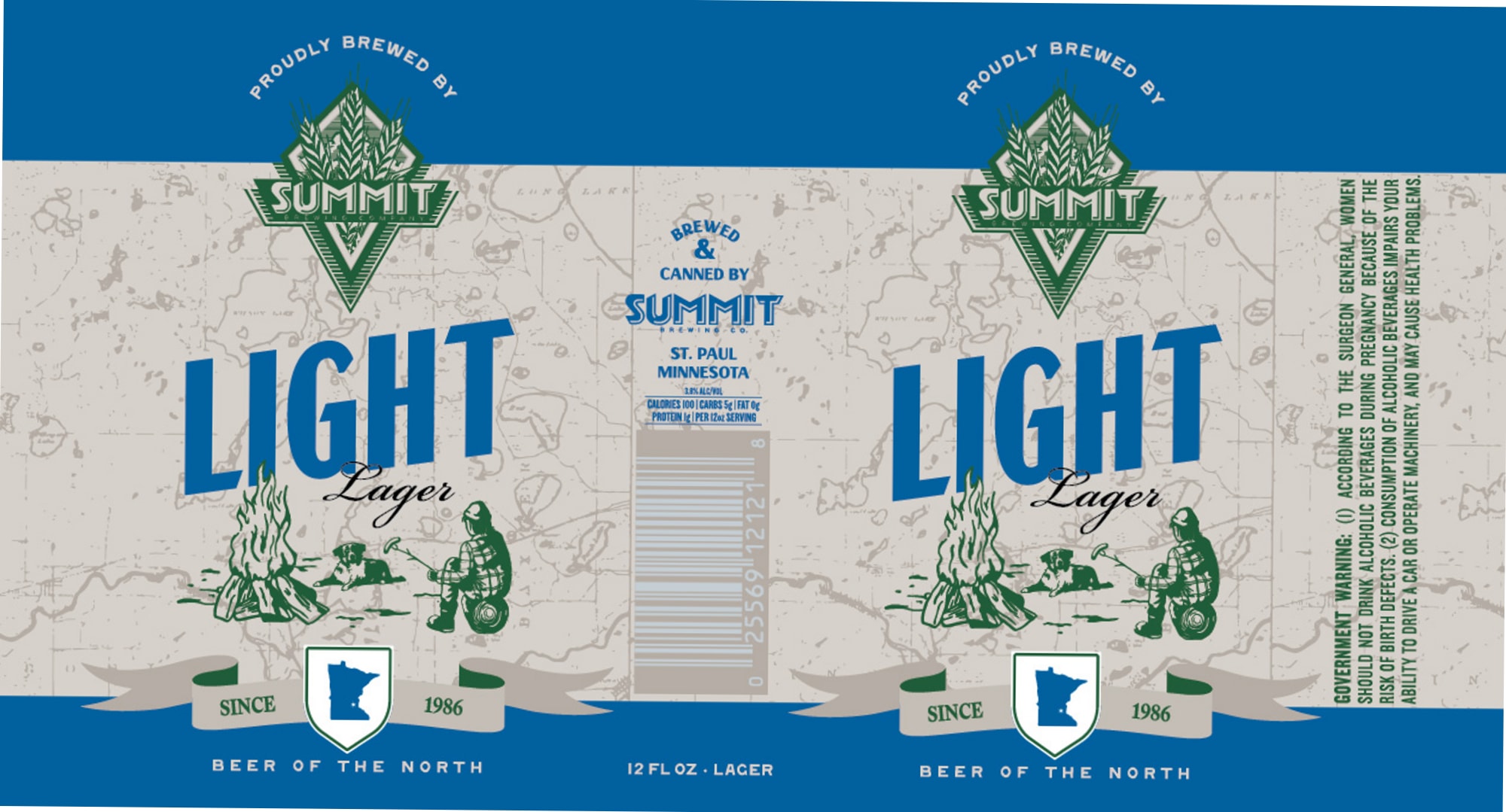 Summit Light Lager by Summit Brewing Co. - beer label